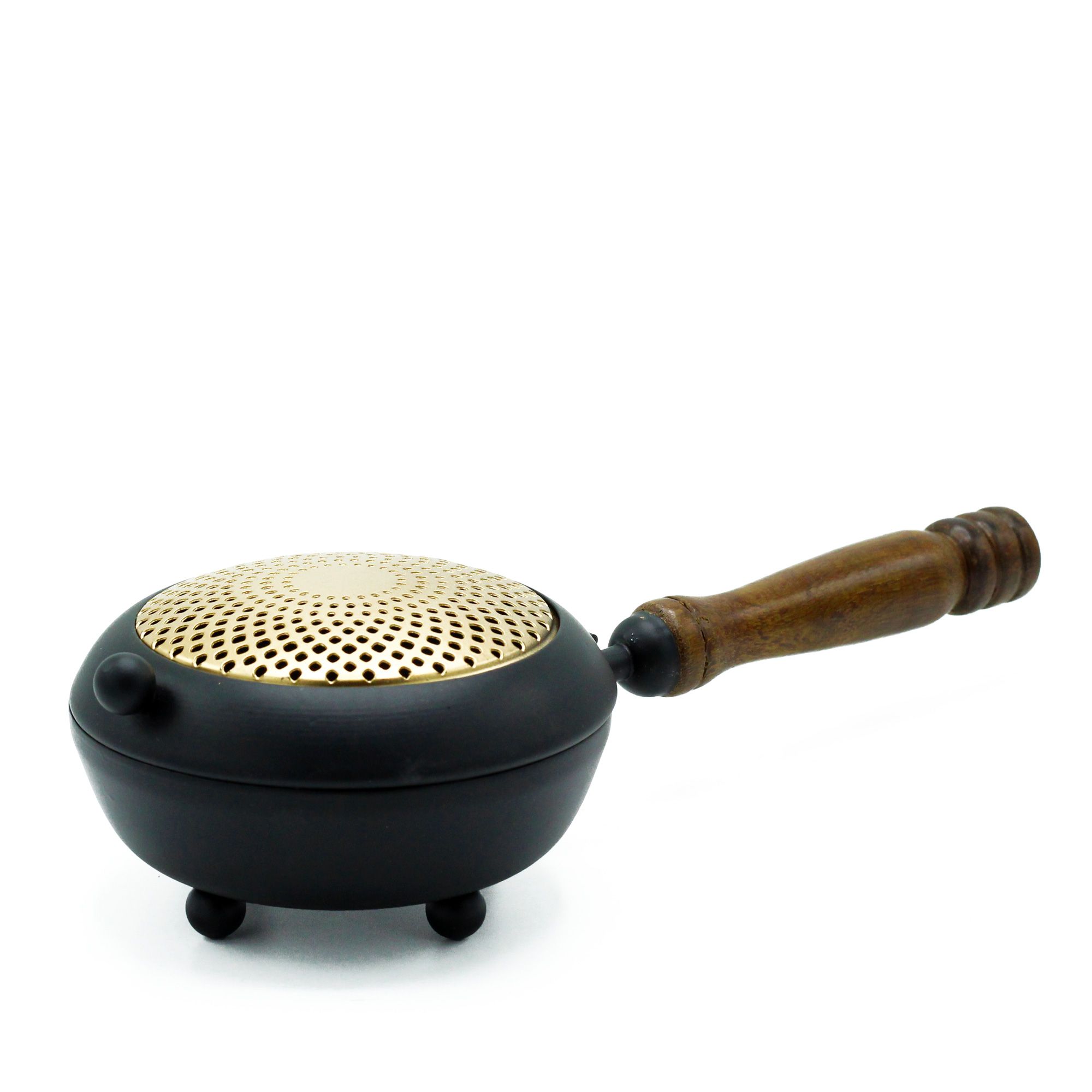 Large Iron Censer Incense Burner - Gold detail - Image 3