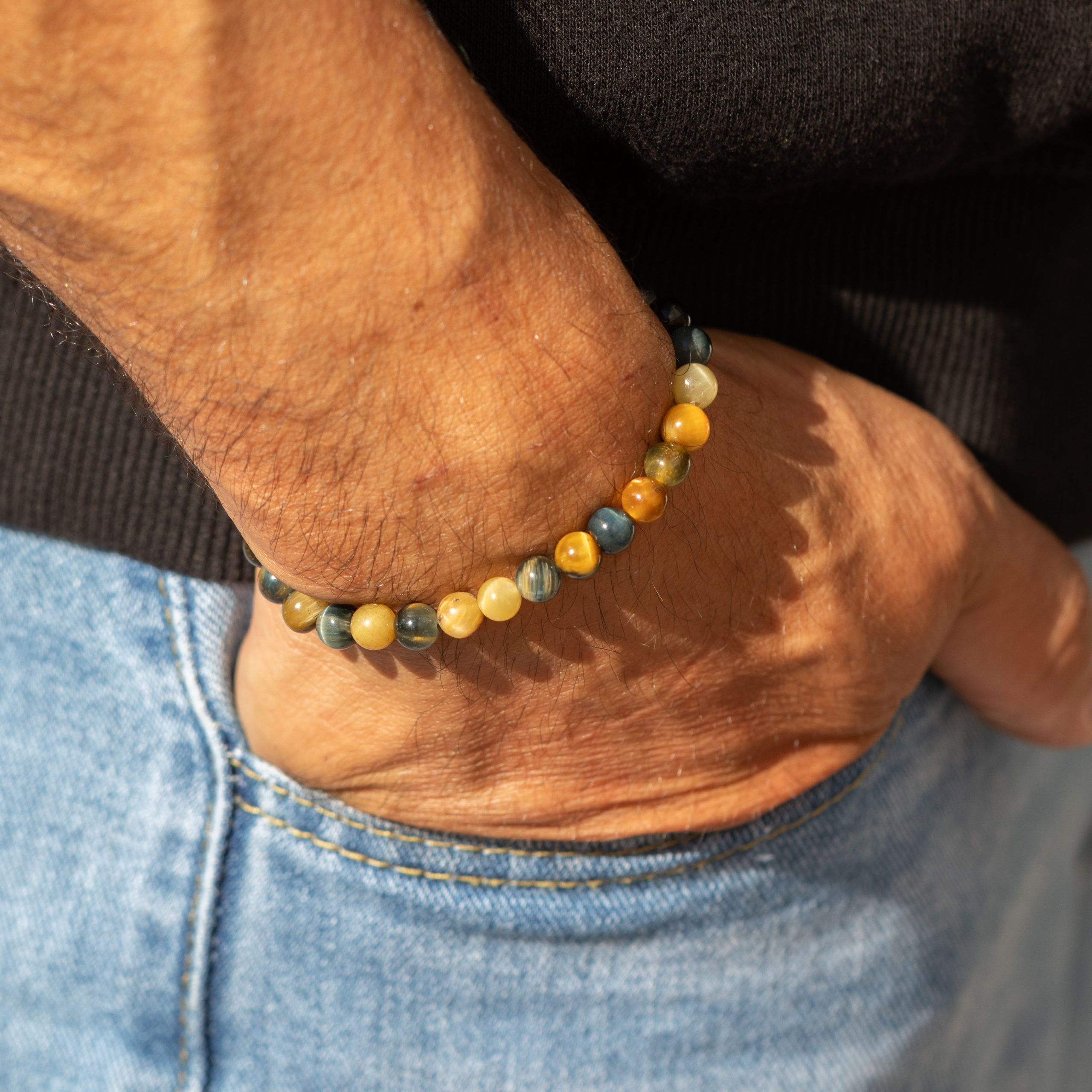 Petite Power Bracelet (17cmx6mm) - Dream Tigereye - Image 3