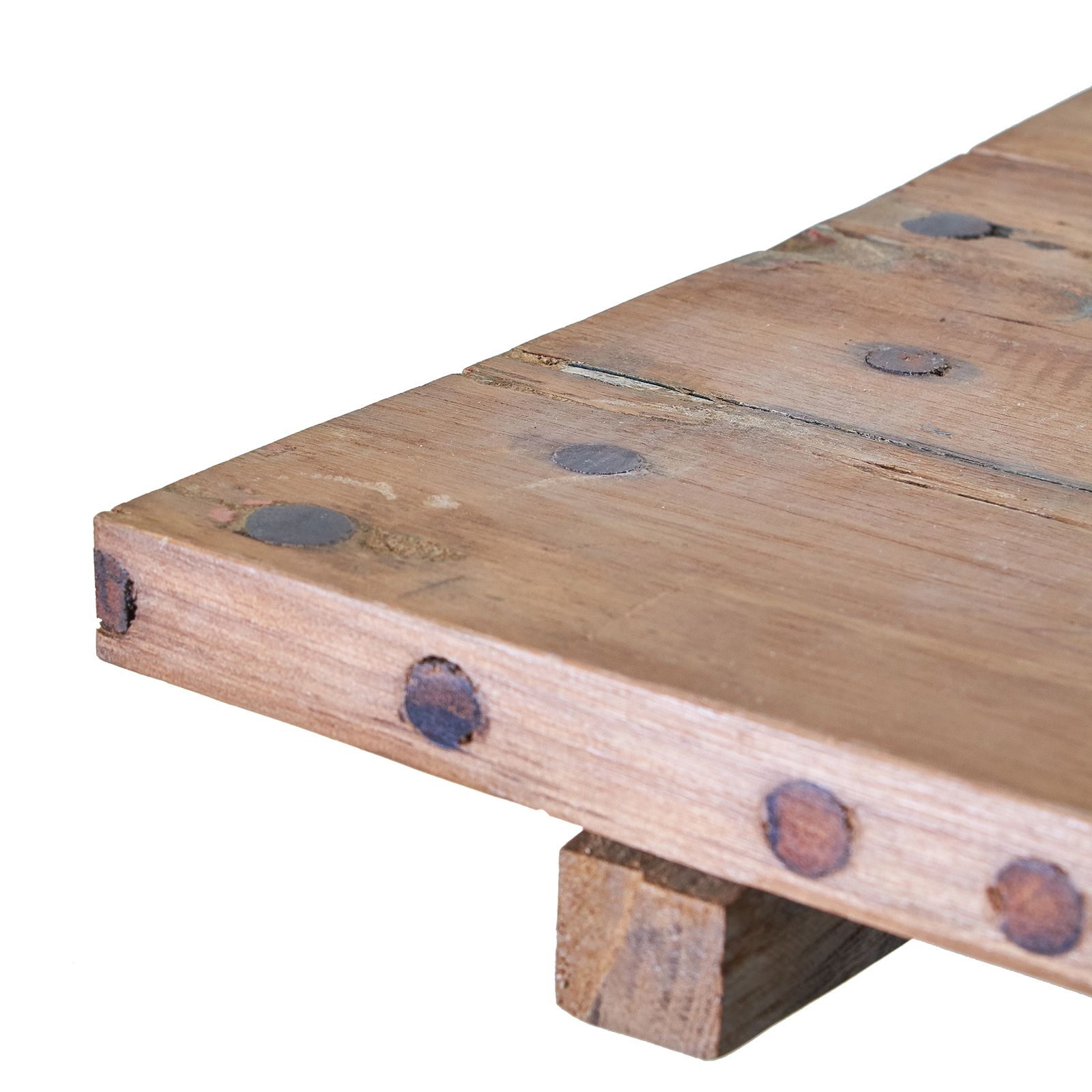 Square Folding Coffee Table - 50cm - Recycled Wood - Image 3