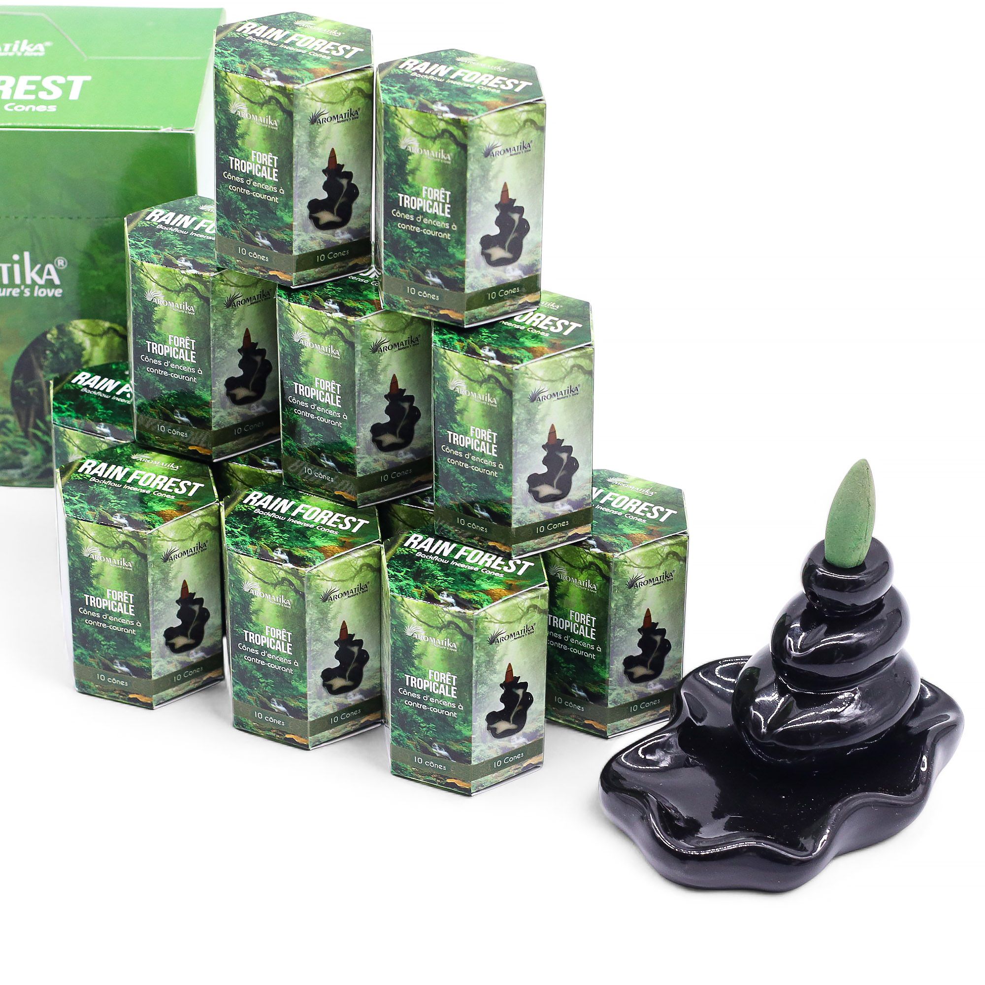 Pack of 10 Masala Backflow Incense - Rain Forest - Image 3