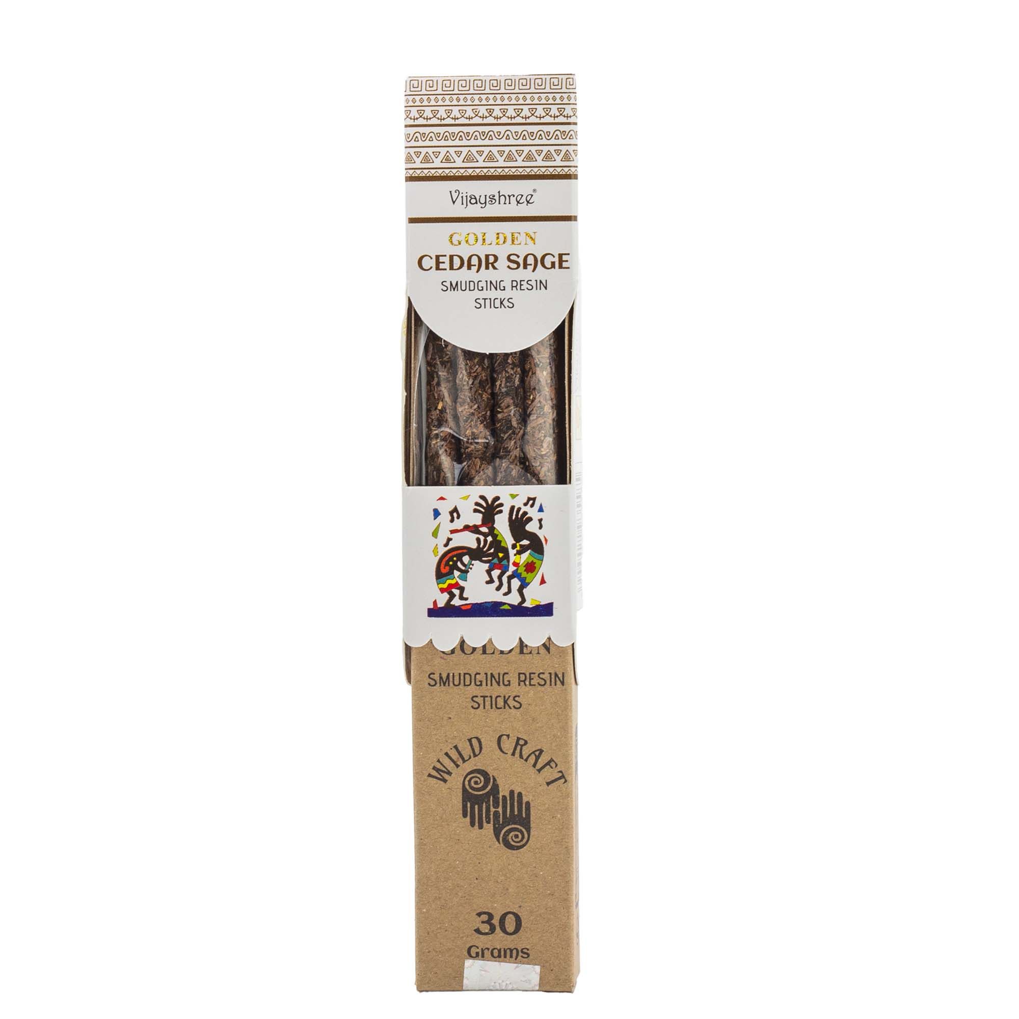 Golden Cedar Sage Smudging Resin Sticks – 30g - Image 5