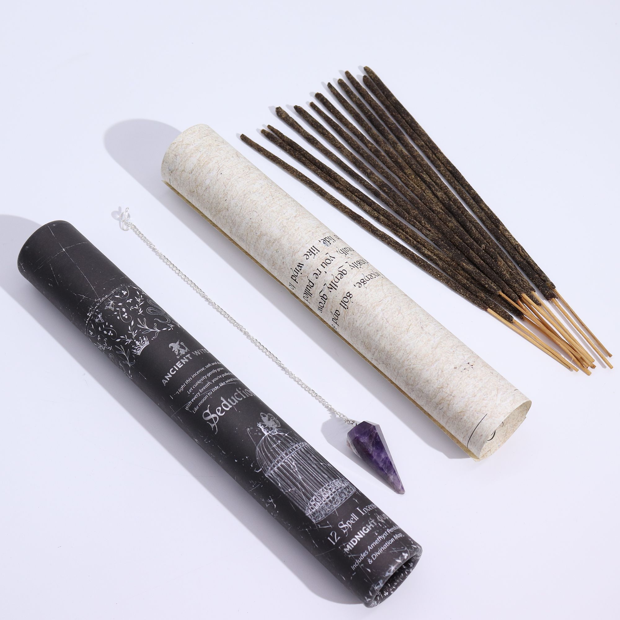 Ancient Witch Spell Incense - Seduction - Amethyst Pendulum - Image 7