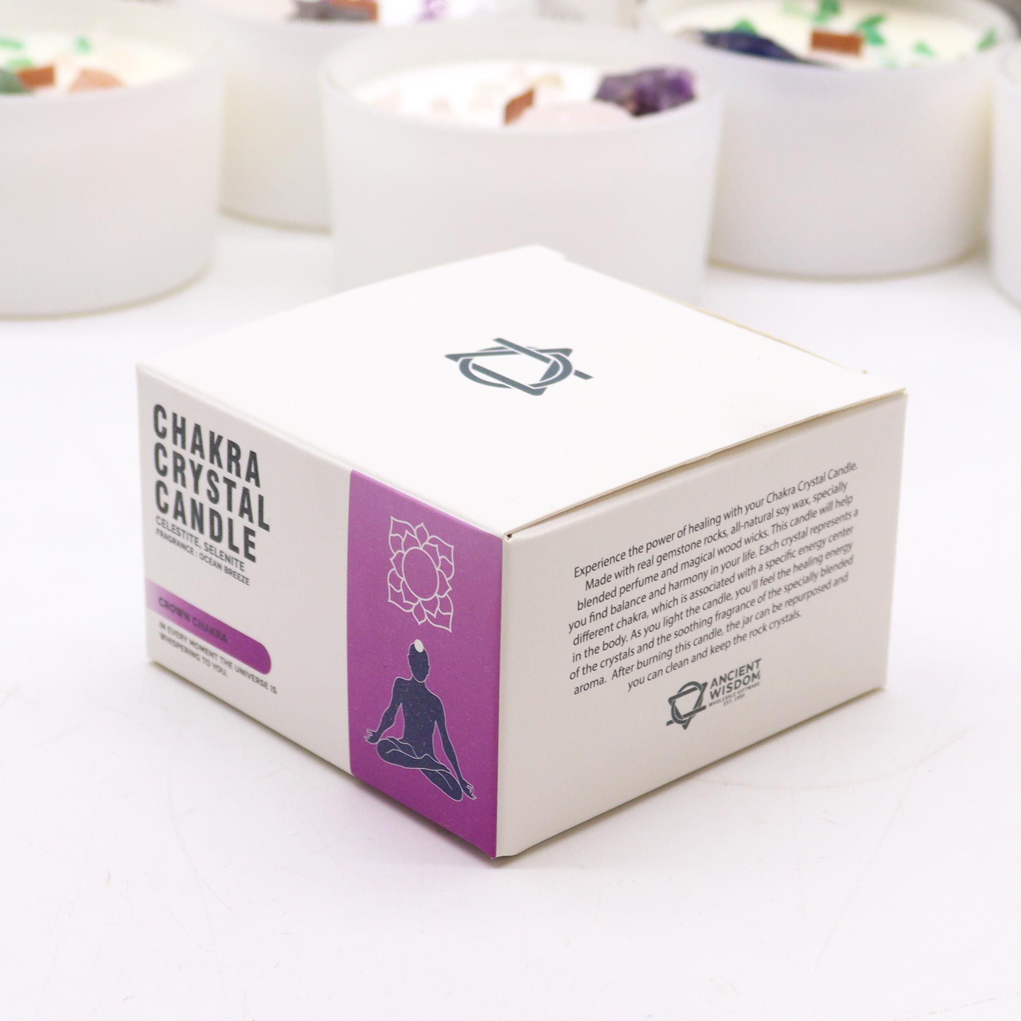 Chakra Crystal Candles - Crown Chakra - Image 4