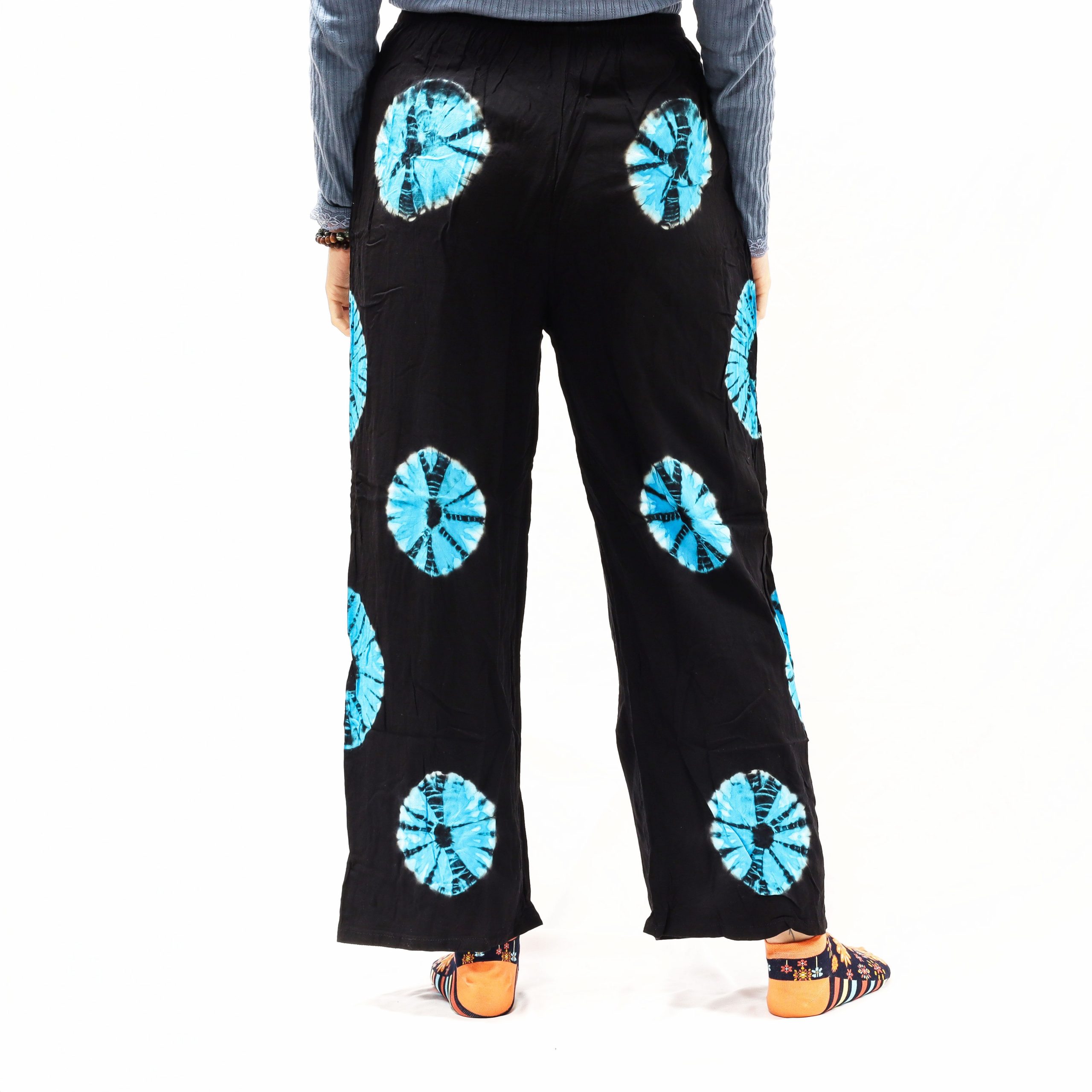 Japanese Style Lounge Pants - Black & Blue - L - Image 8