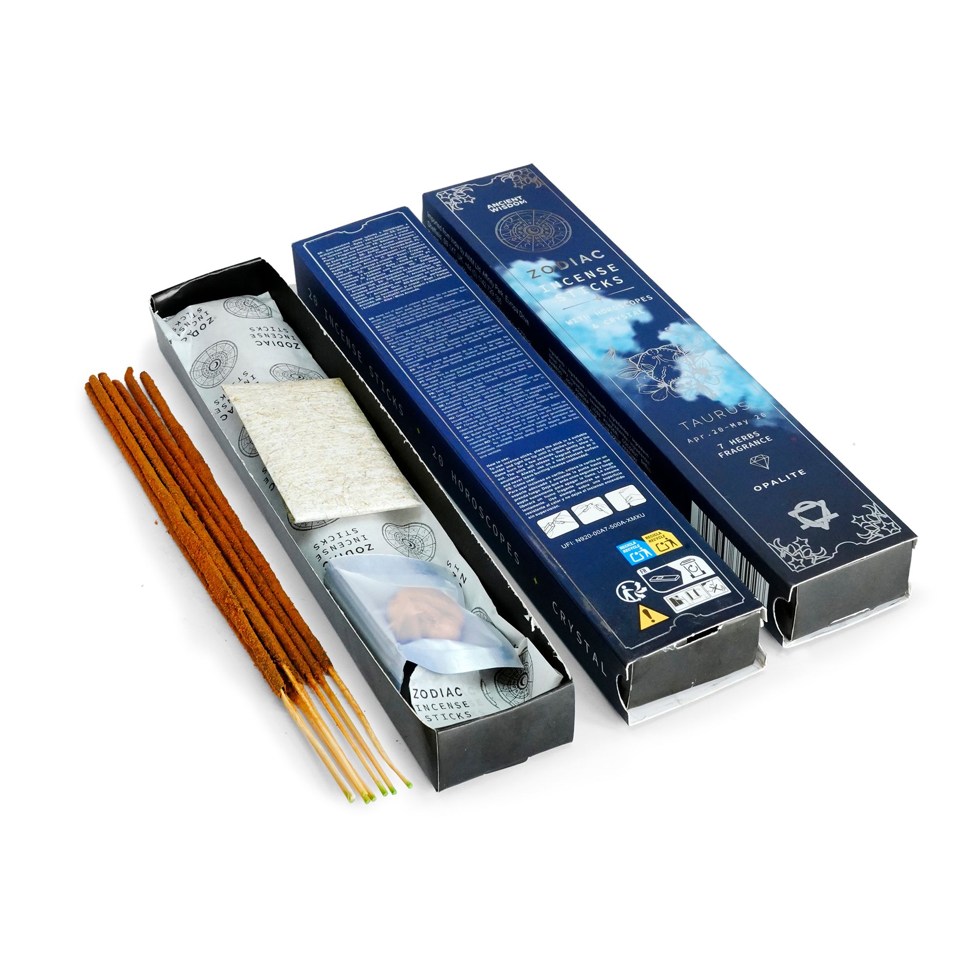7 Herbs Zodiac Gemstone Crystal Incense - Taurus - Image 2