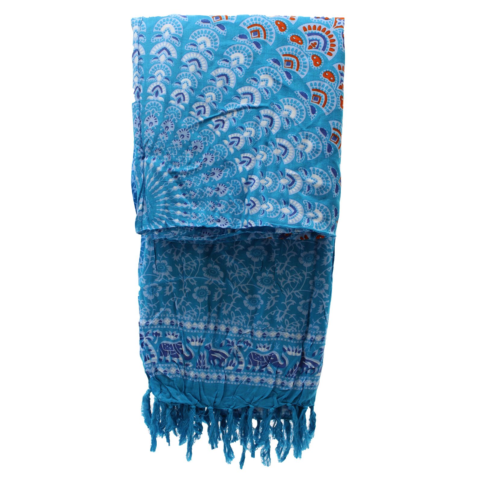 Teal Orange Mandala Sarongs - Image 6