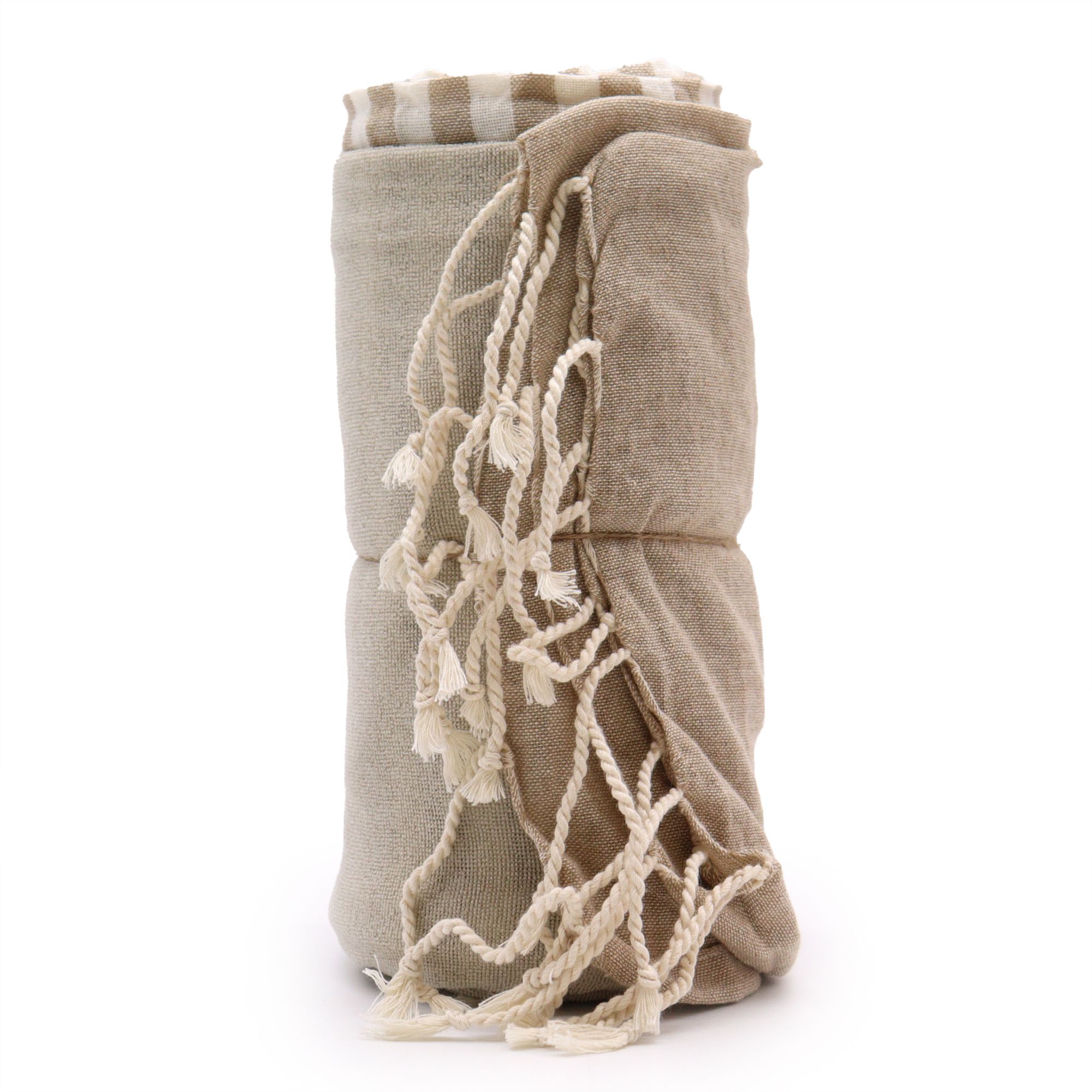 Cotton Pario Towel - 100x180 cm - Warm Sand - Image 2