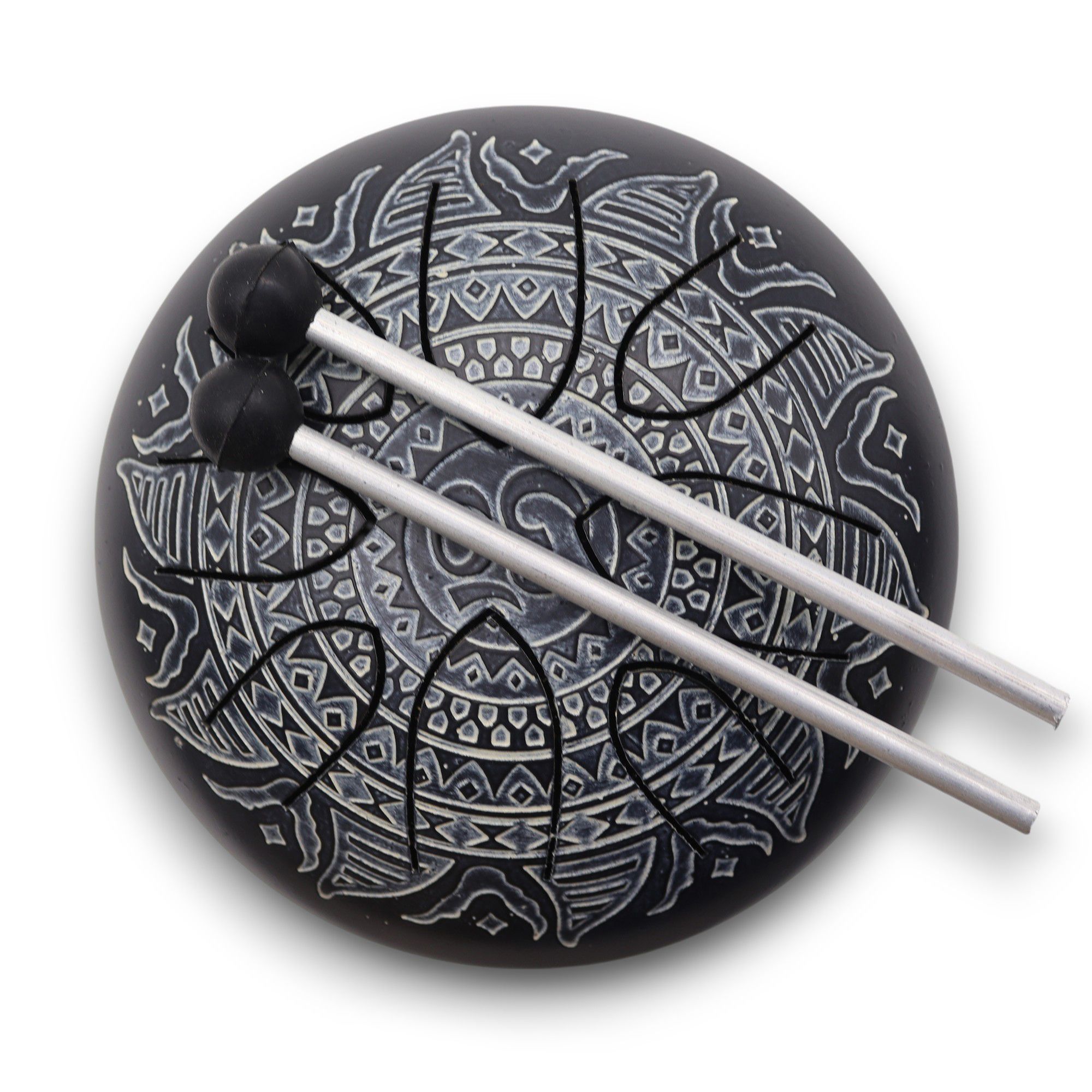 Hapi Drum Om Mandala Engraved - 16cm - Image 5