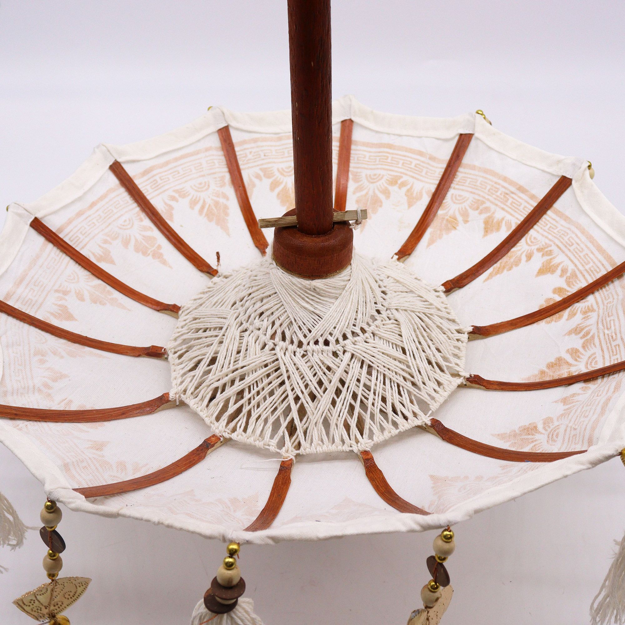 Bali Home Decor Parasol - Canvas - Natural- 40cm - Image 4
