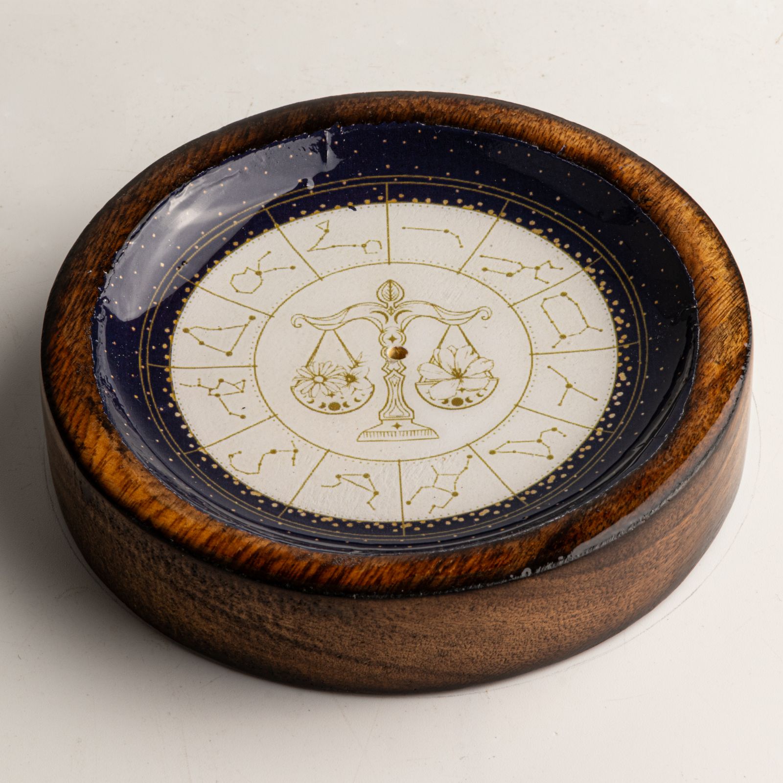 Stars Sign Mini Bowl & Incense Stick Holder - Libra - Image 5