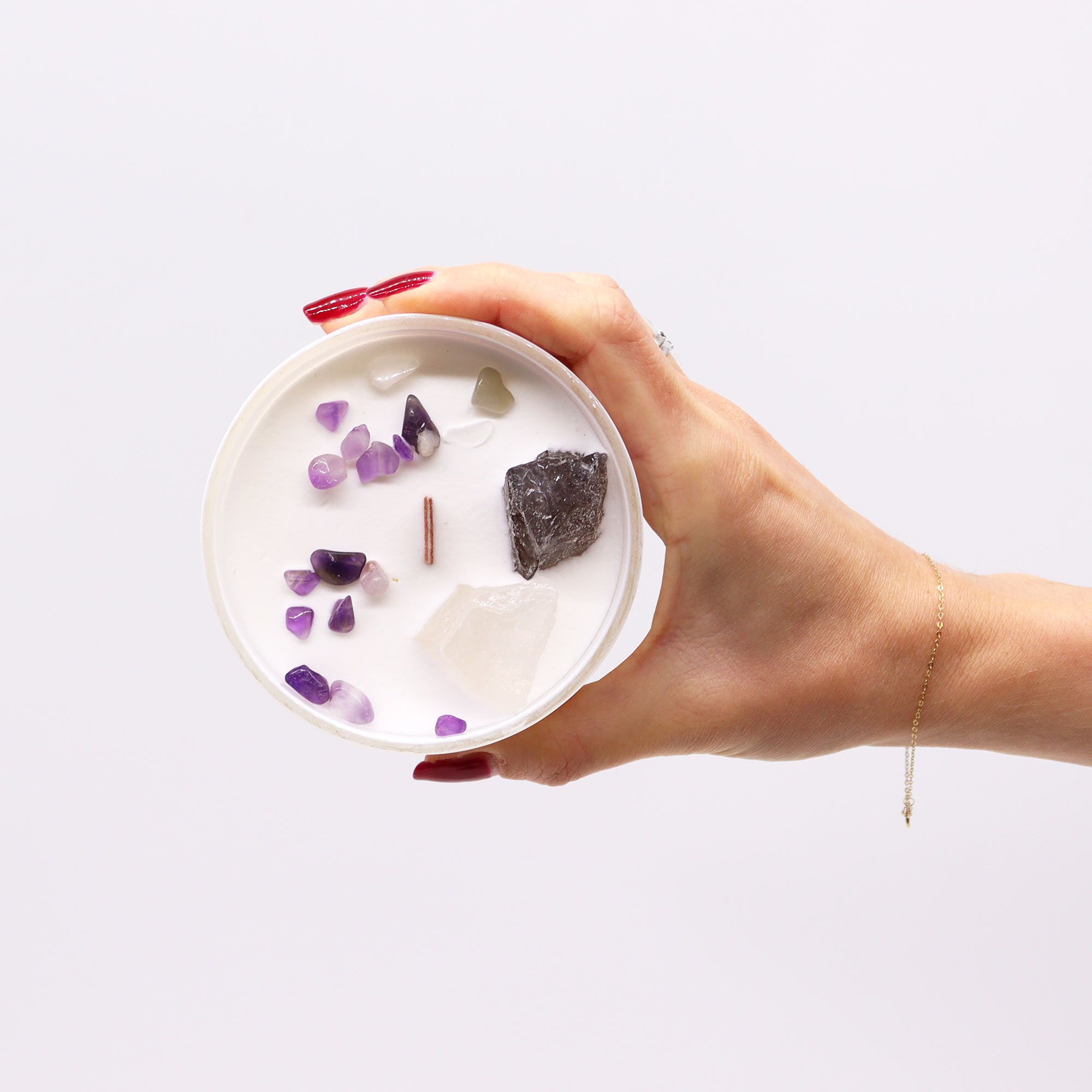 Chakra Crystal Candles - Crown Chakra - Image 3