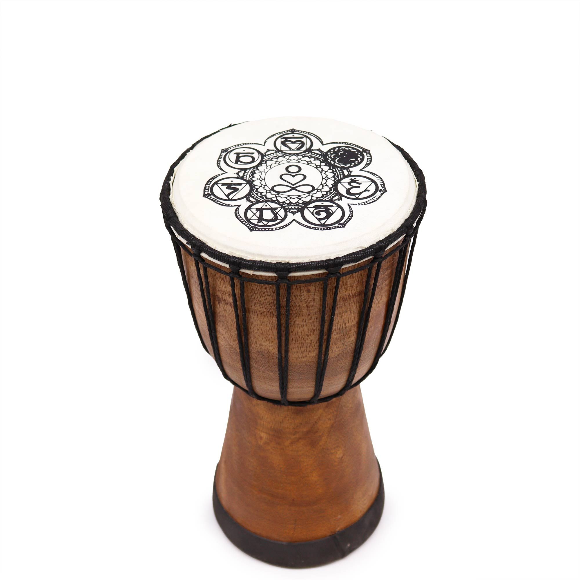 Chakra Wide Top Djembe Drum - 17cm - Image 3