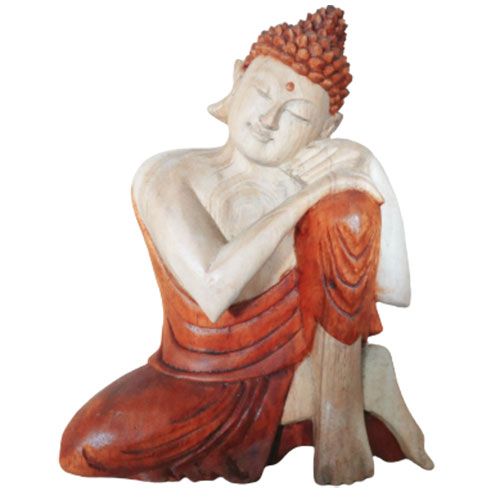 Hand Carved Buddha Statue - 25cm Thinking - Image 5