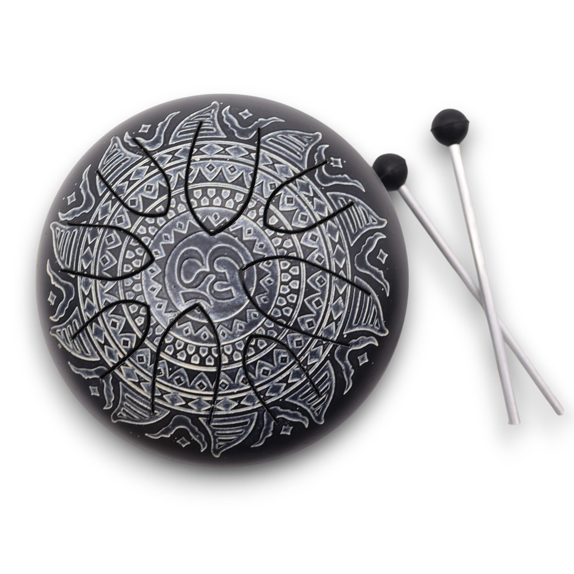 Hapi Drum Om Mandala Engraved - 16cm - Image 4