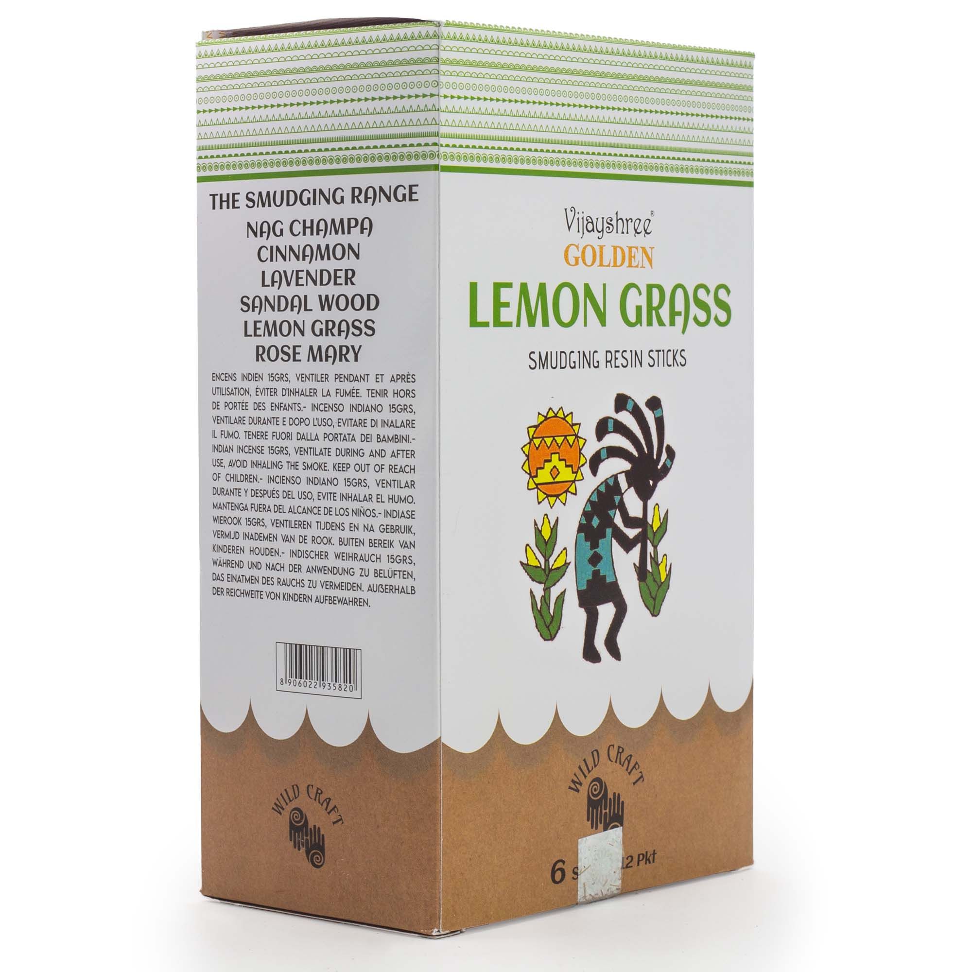 Golden Lemon Grass Smudging Resin Sticks - 30g - Image 4
