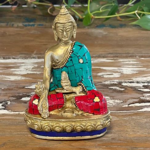 Brass Buddha Figure - Amitabha - 9.5 cm - Image 3