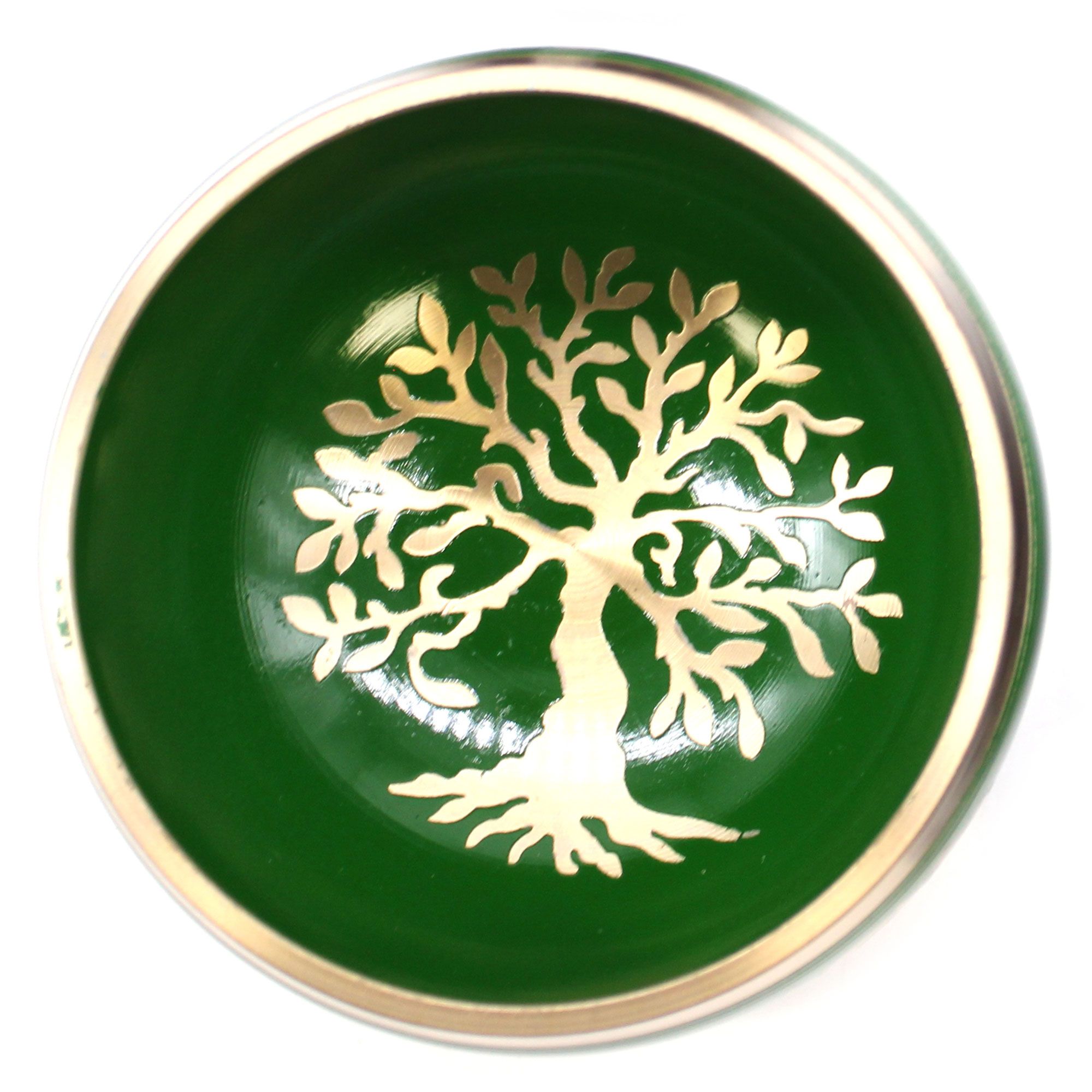 Tree of Life Singing Bowl Set- Green 10.7cm - Image 9