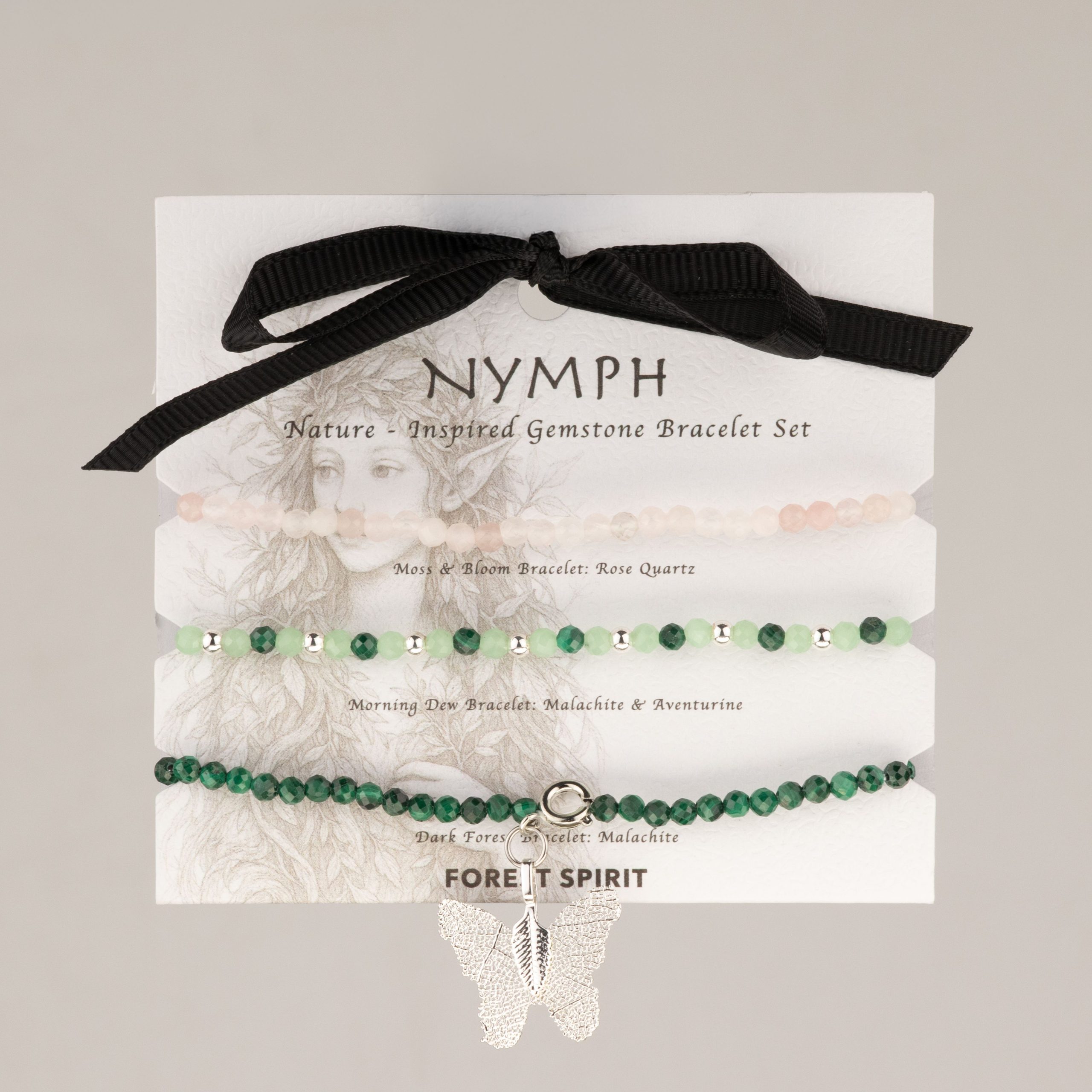 Nymph Spirit Gemstone Bracelet Set - Forest Spirit