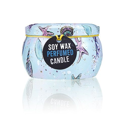 Art Tin Candle - Assorted Design - Sea life - Rasberry - Image 2