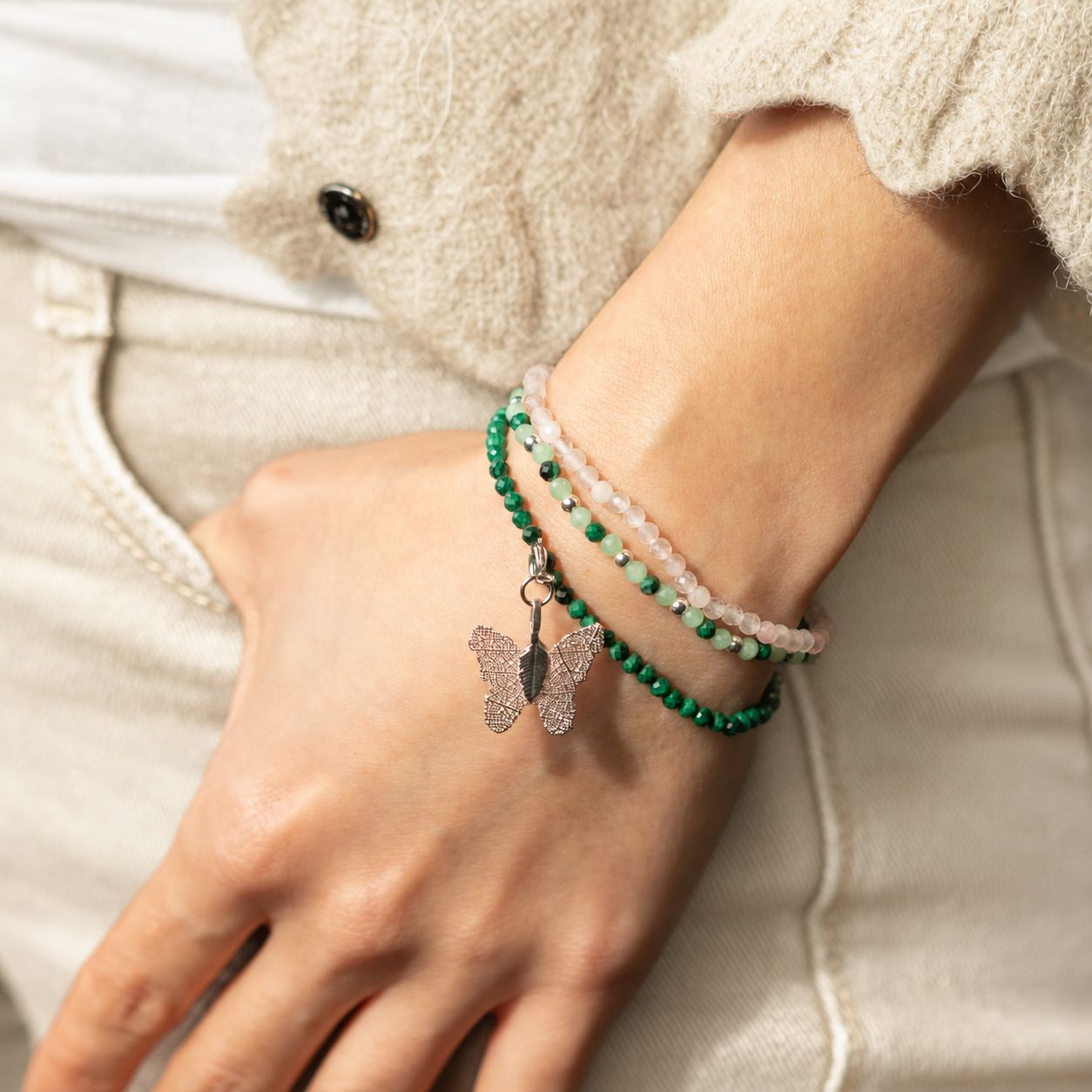 Nymph Spirit Gemstone Bracelet Set - Forest Spirit - Image 5