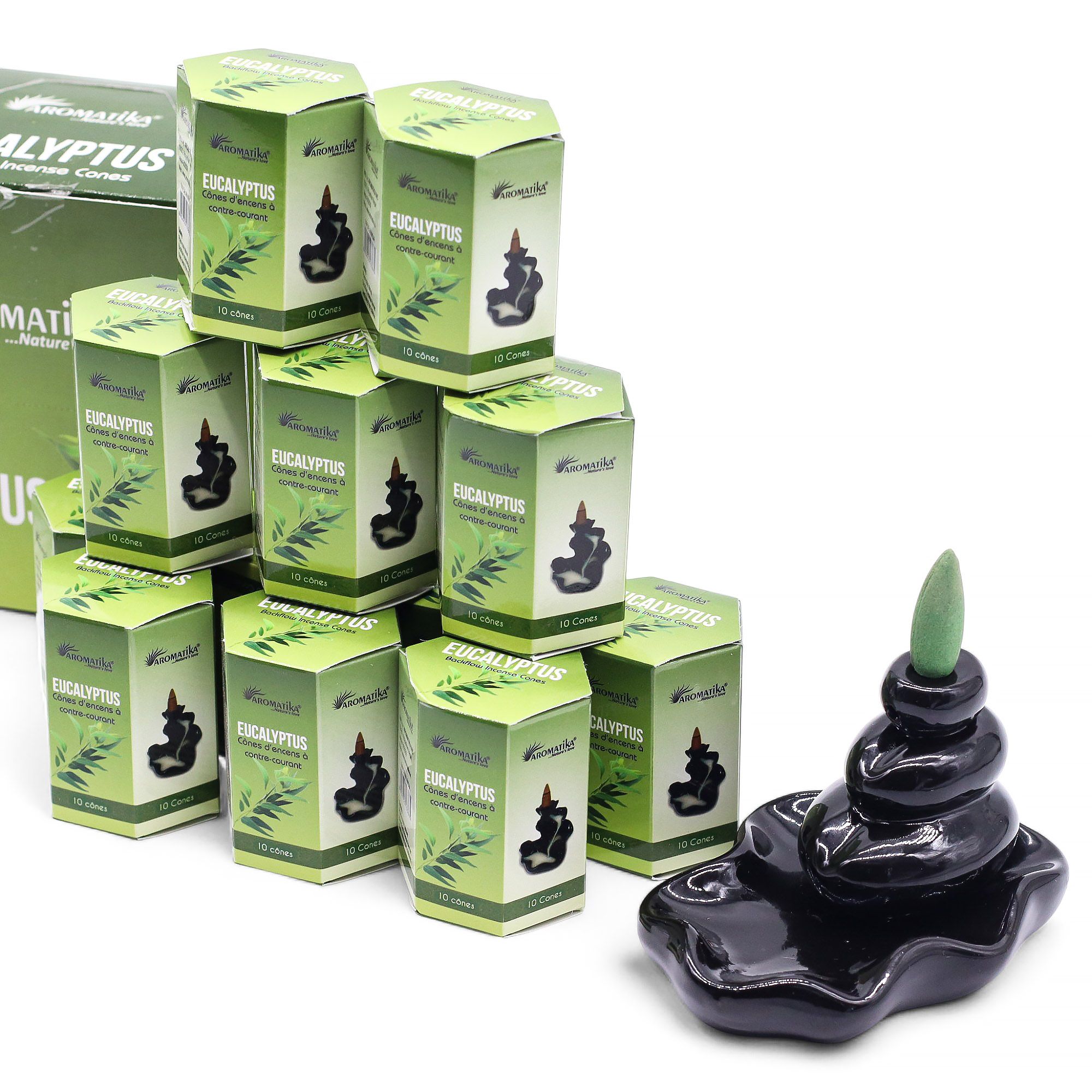 Pack of 10 Masala Backflow Incense - Eucalyptus - Image 6