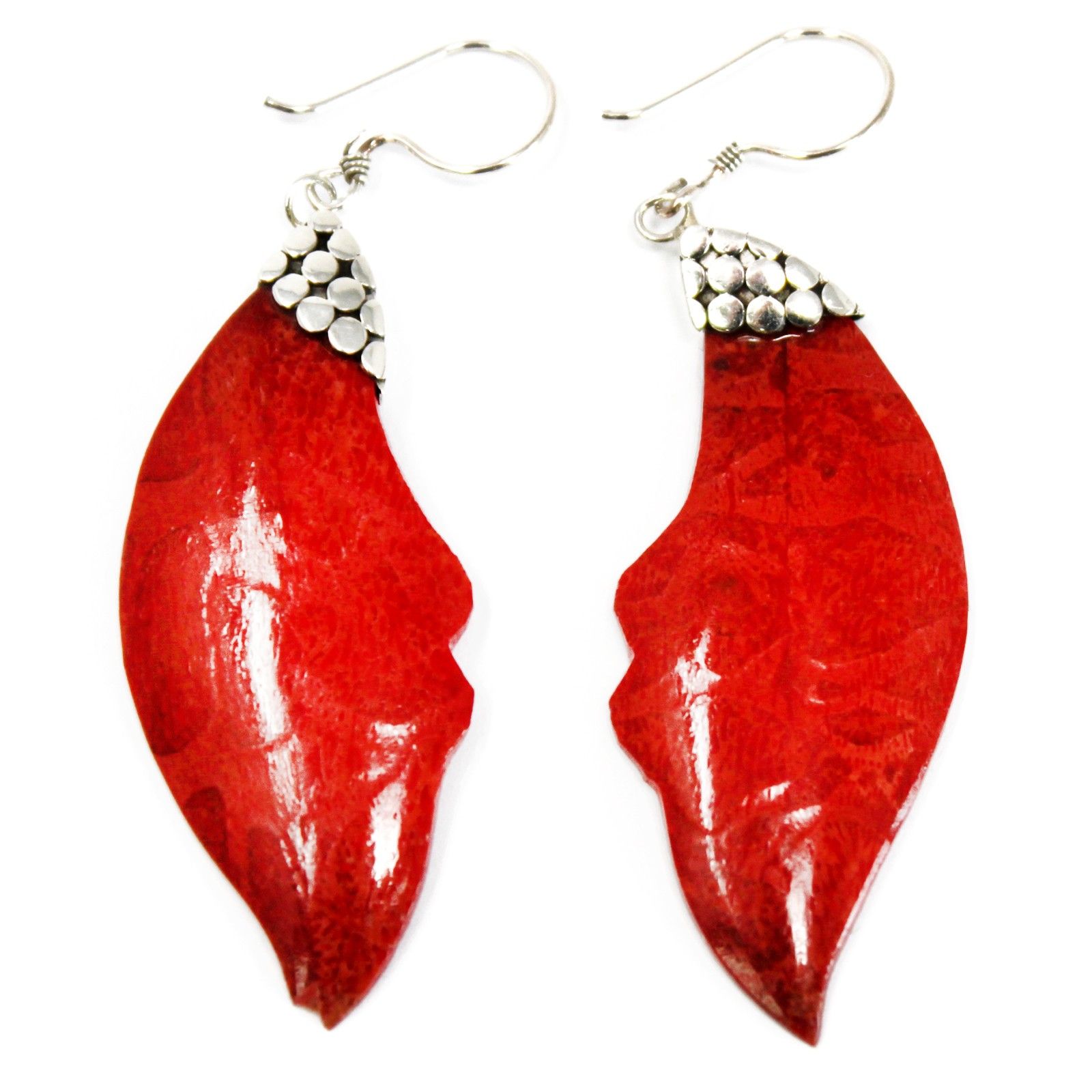 925 Silver Earrings - Leaf Drop - Image 2