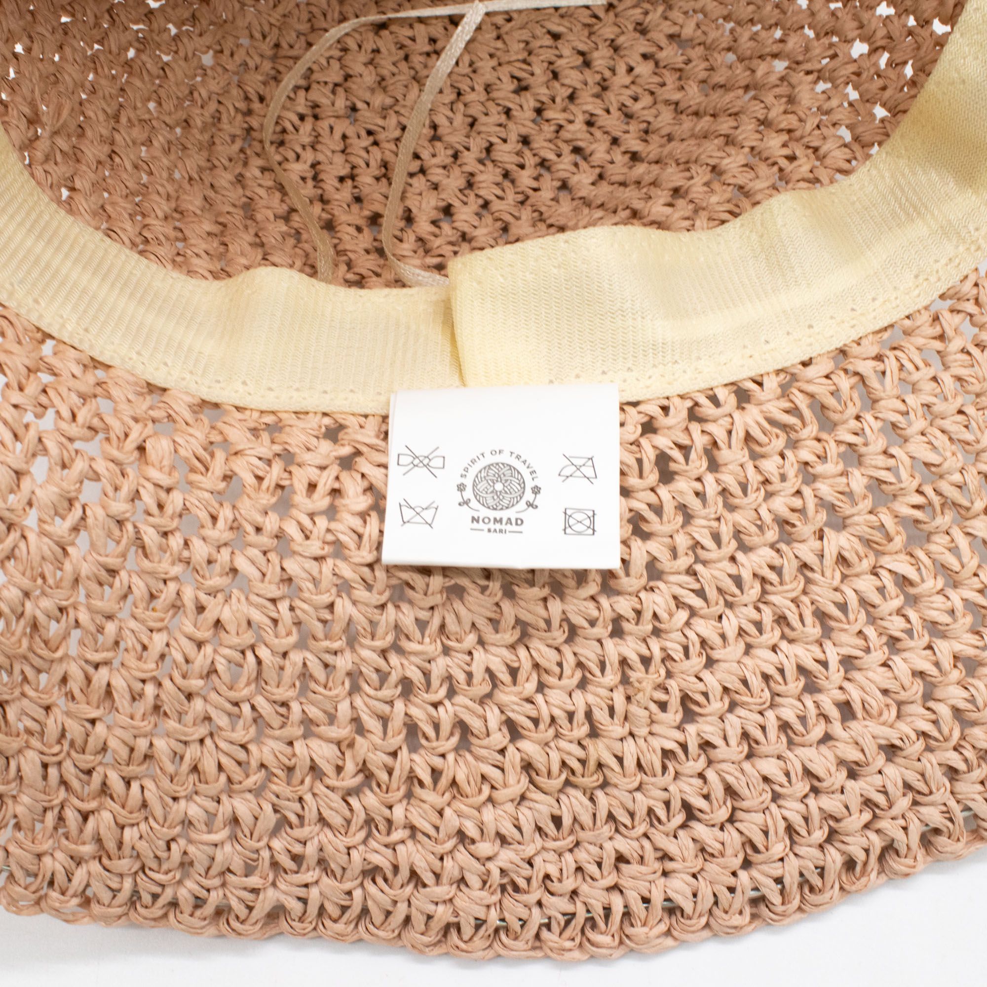 Nomad Sari Floppy Straw Sun Hat - Rose Blush - Image 5
