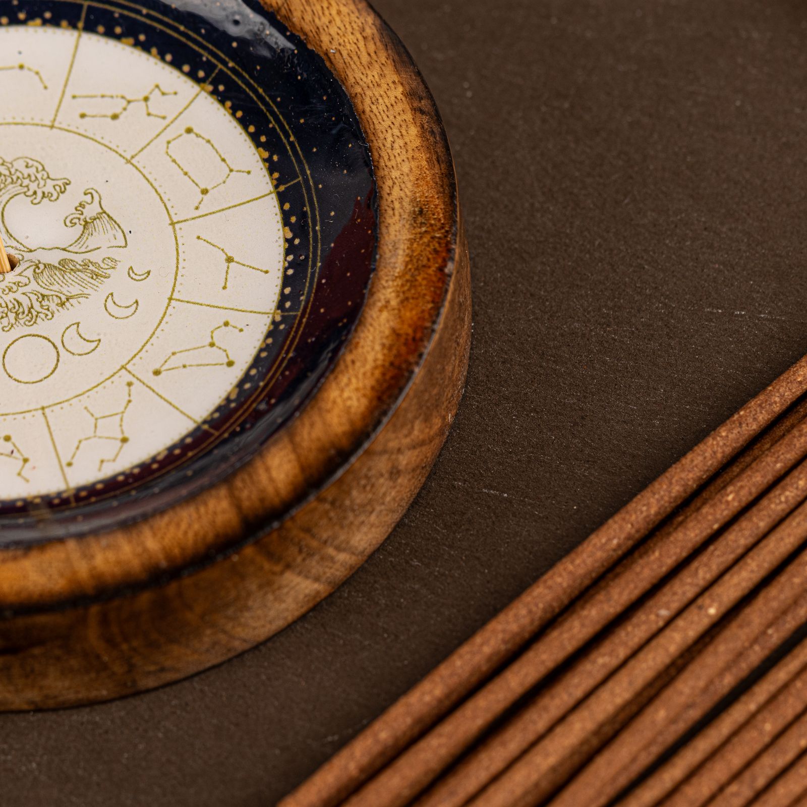 Stars Sign Mini Bowl & Incense Stick Holder - Libra - Image 4