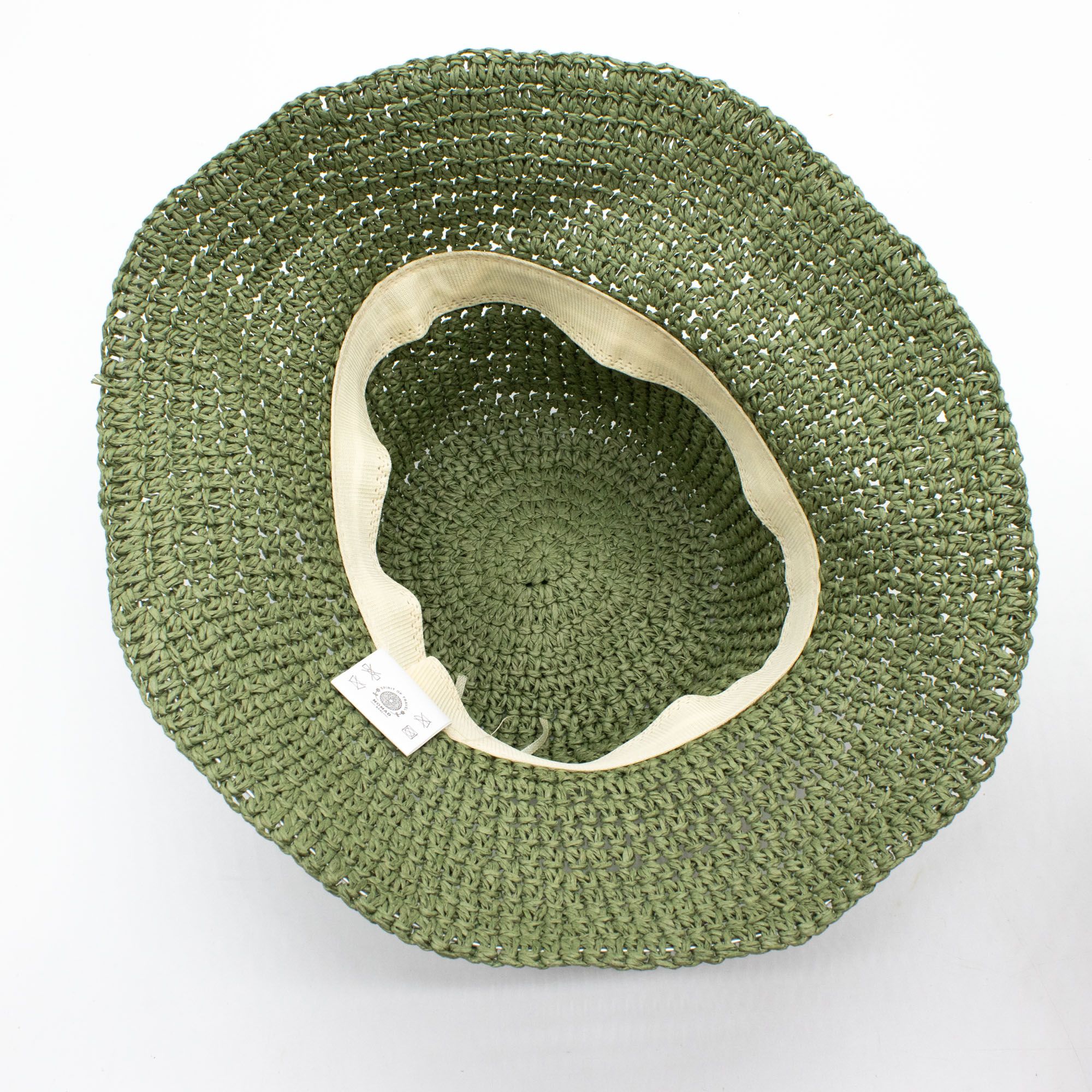 Nomad Sari Floppy Straw Sun Hat - Moss Green - Image 4
