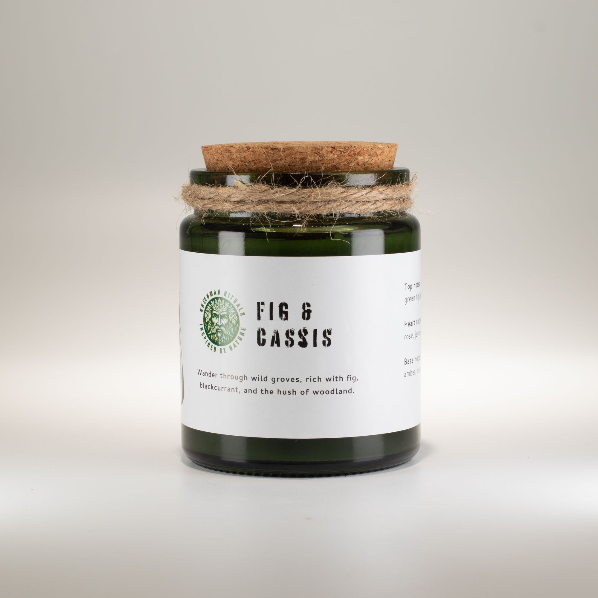 Greenman Woodwick Soy Candle - Fig & Cassis - Image 2