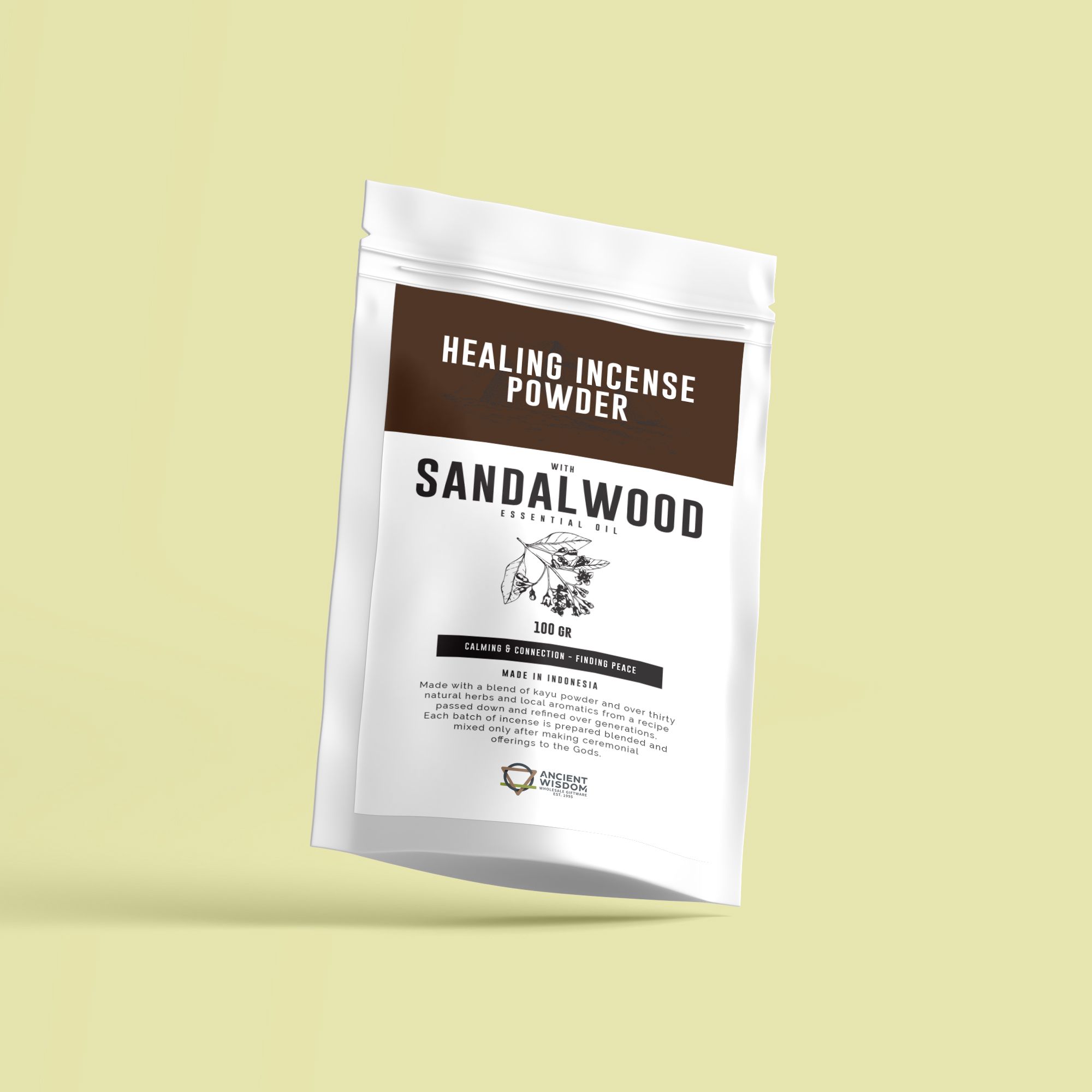 Healing Incense Powder - Sandalwood 100gm - Image 2