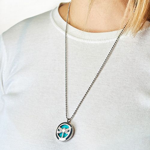 Aromatherapy Diffuser Necklace - Dragonfly 25mm - Image 4