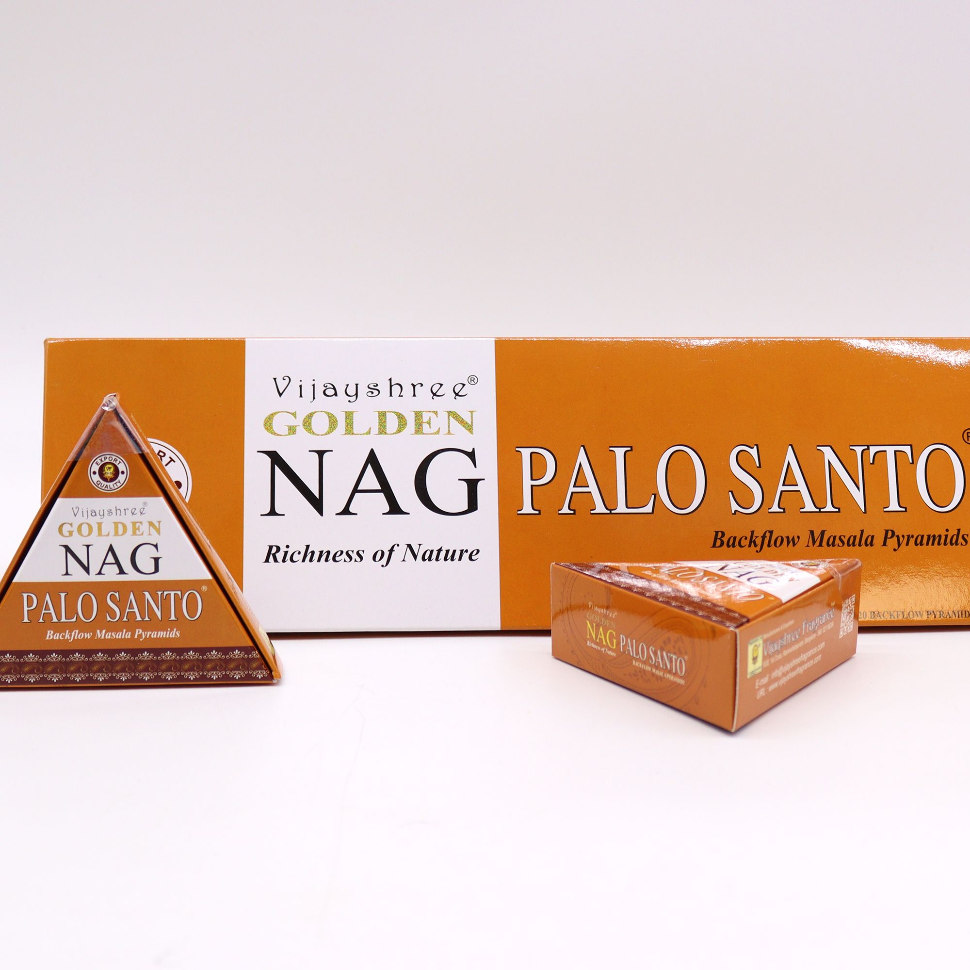 42g Jumbo Golden Nag - Palo Santo Backflow Incense Cones - Image 2