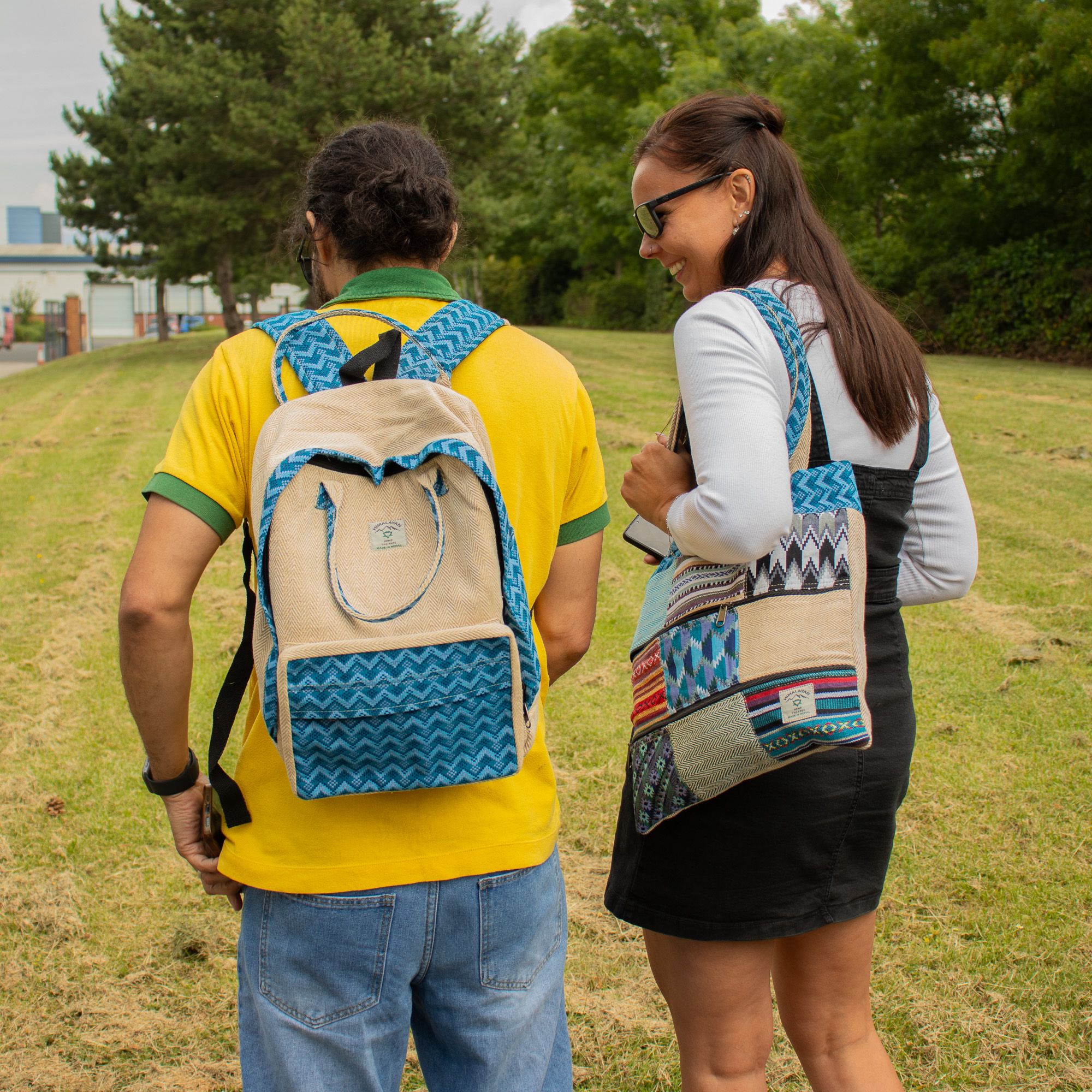 Large Kathmandu Backpack - Dhaka Design (39x28x13cm) - Image 13