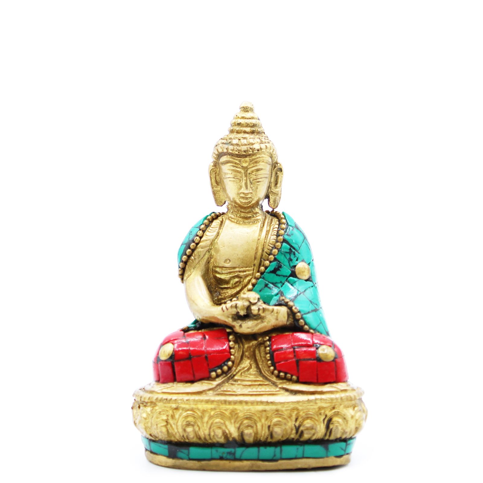 Brass Buddha Figure - Amitabha - 9.5 cm - Image 2