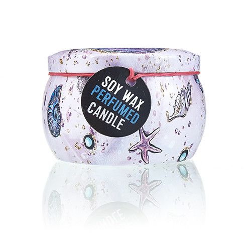 Art Tin Candle - Assorted Design - Sea life - Rasberry - Image 13