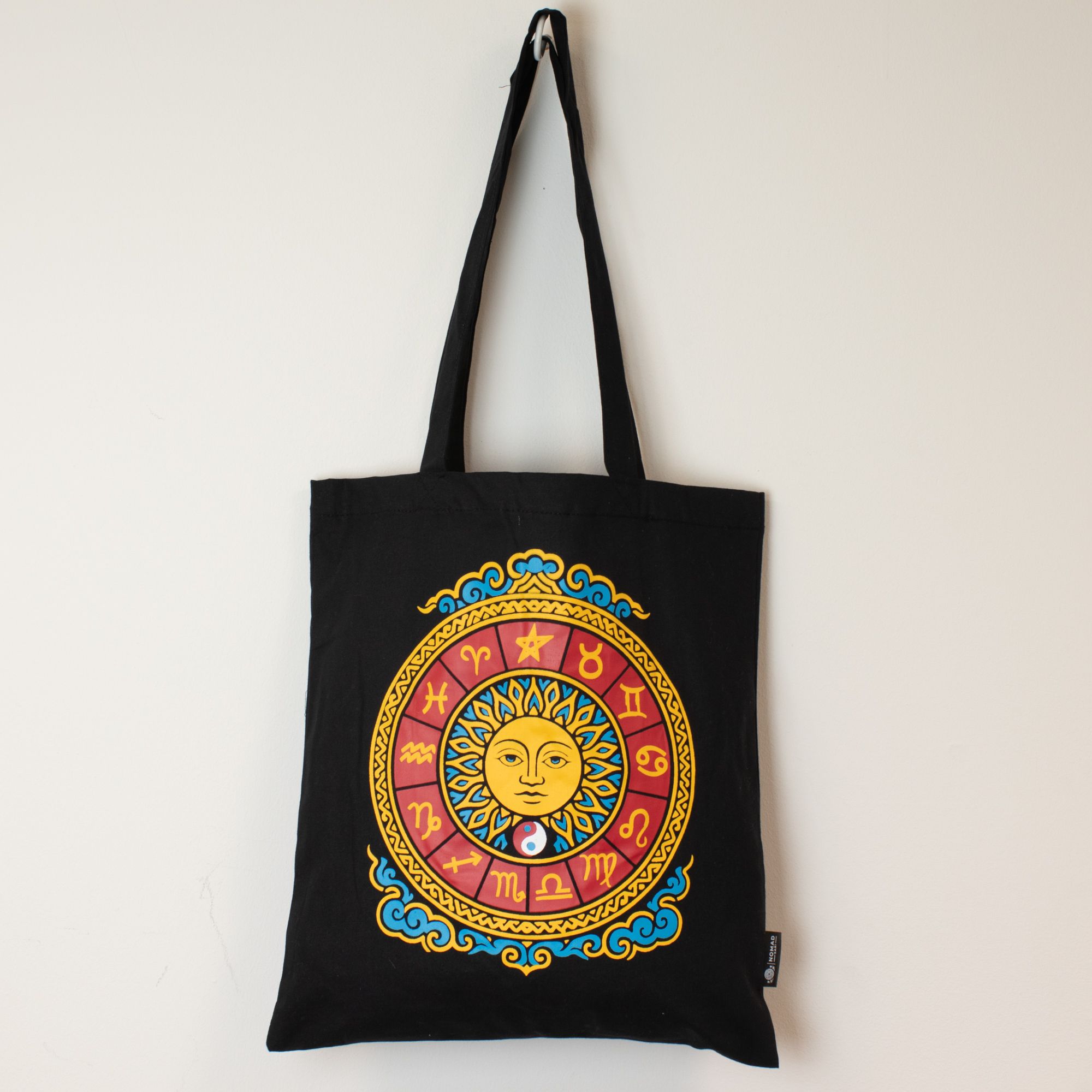 Iconic Classic Tote Bag - Zodiac Sun - Black 6oz - Image 3