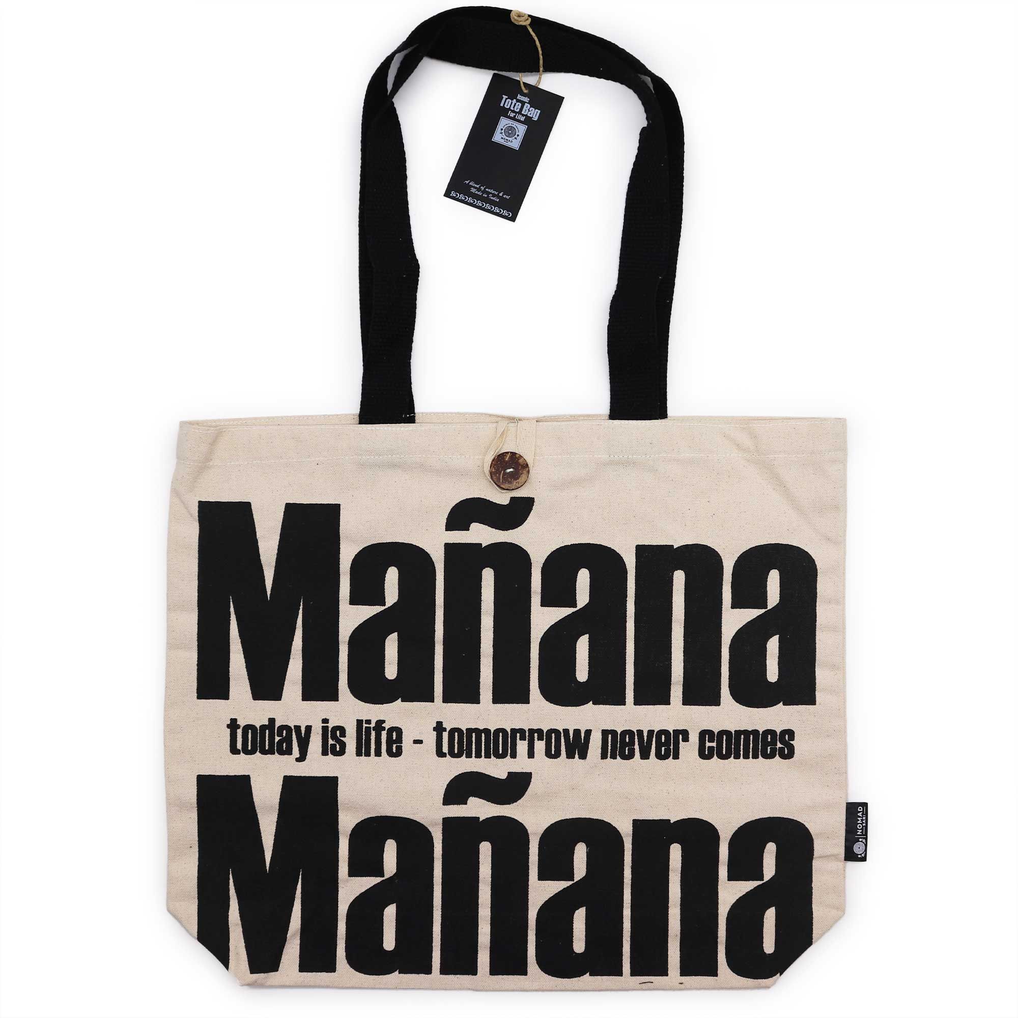 Iconic Classic Tote Bag - Mañana Mañana - Natural 10oz - Image 4