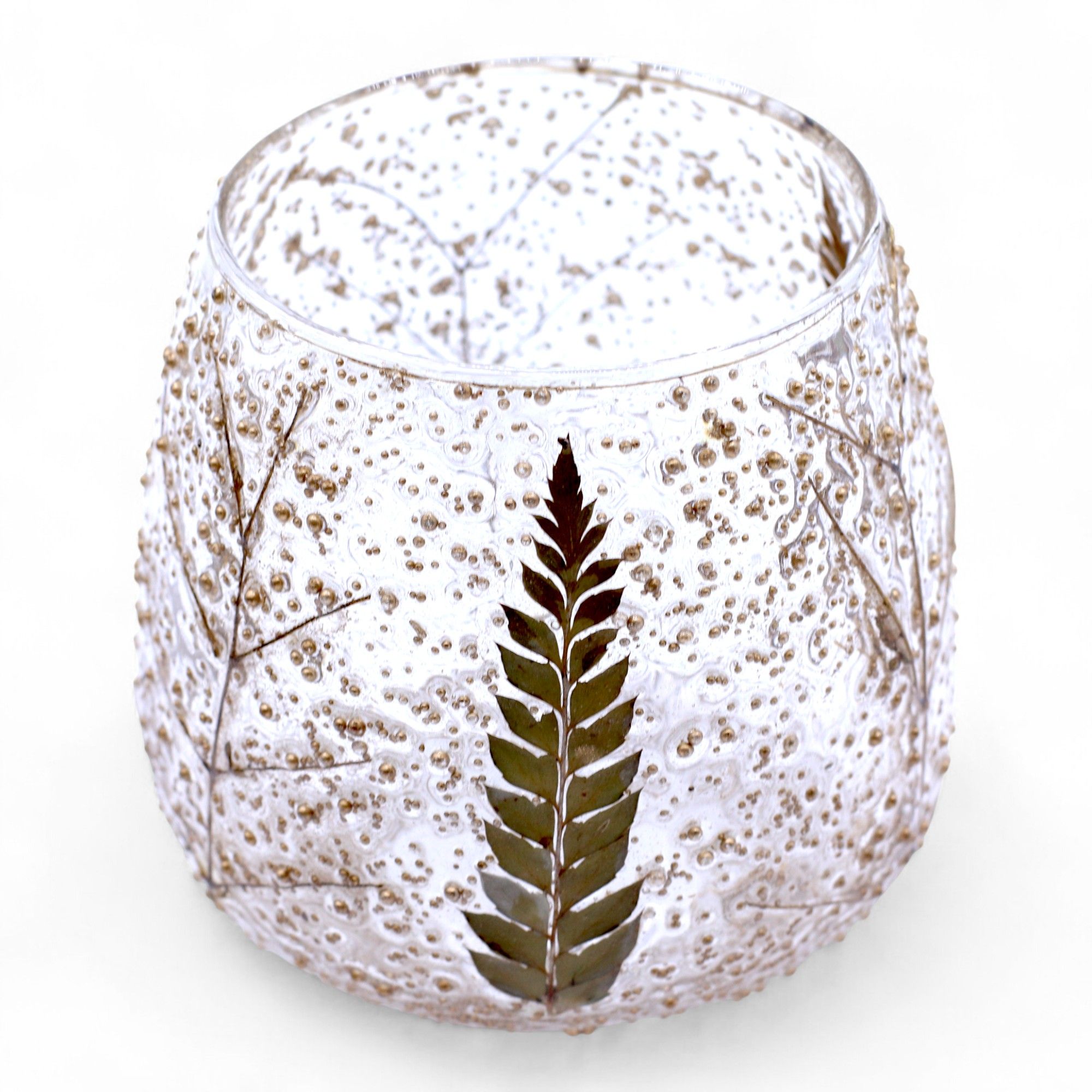 Natural Floral Glass - Straight Candle Holder - Pino - (10x9cm) - Image 8