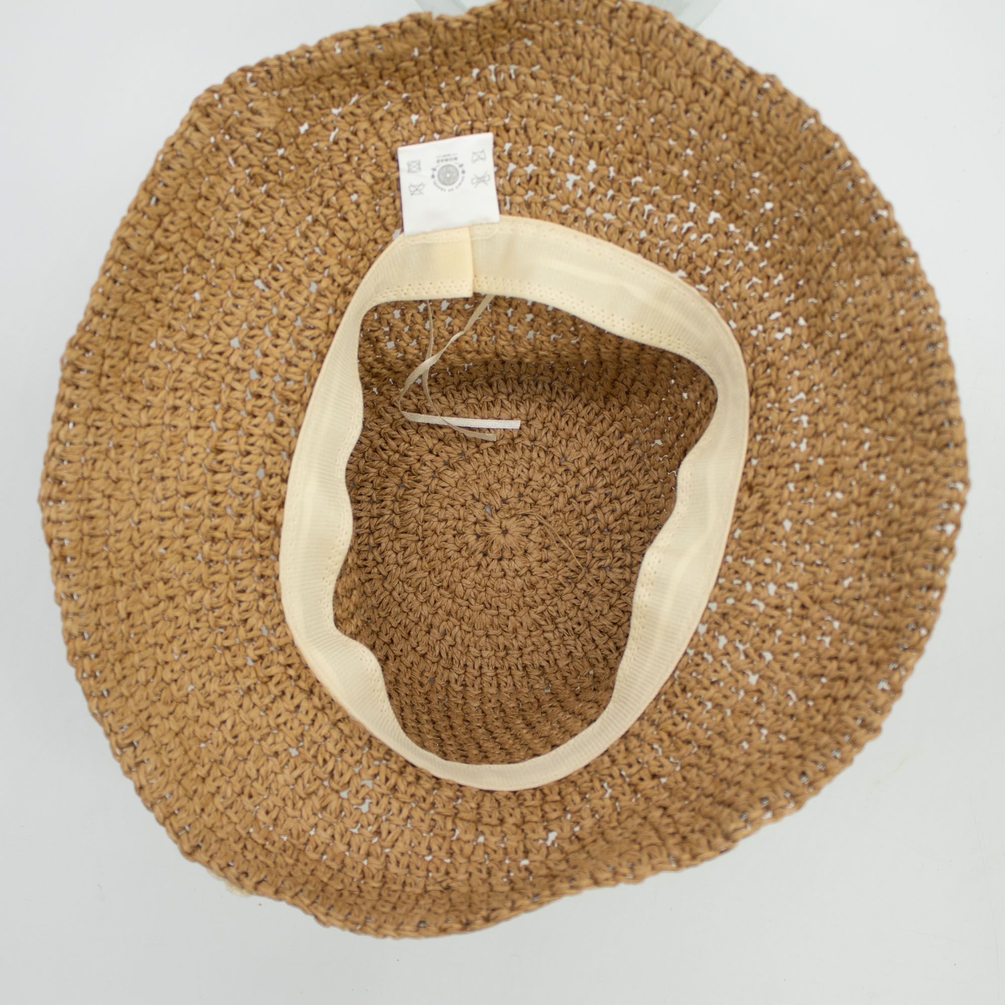 Nomad Sari Floppy Straw Sun Hat - Coffee & Daisies - Image 4