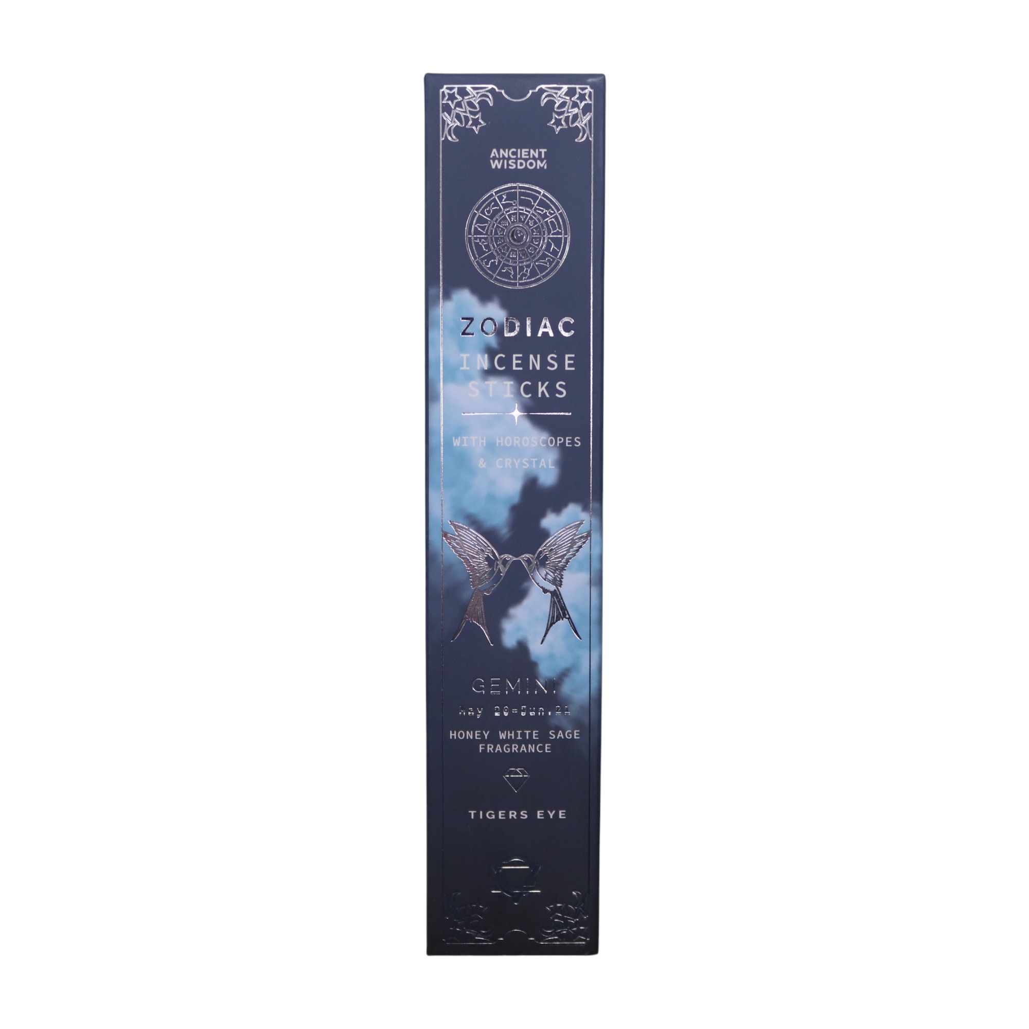 Honey White Sage Zodiac Gemstone Crystal Incense - Gemini - Image 3