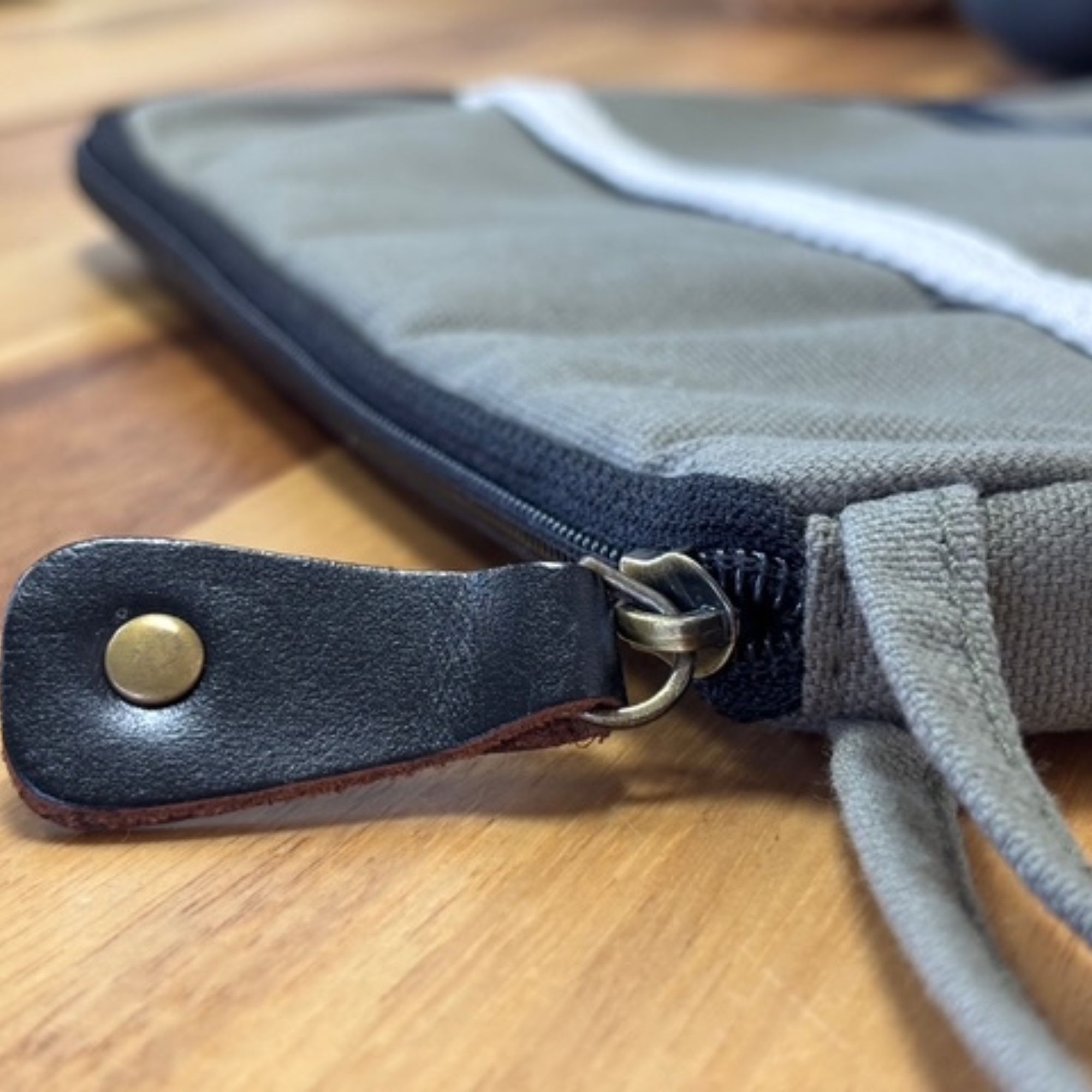 Canvas Travel Laptop Pouch - Olive - Image 3