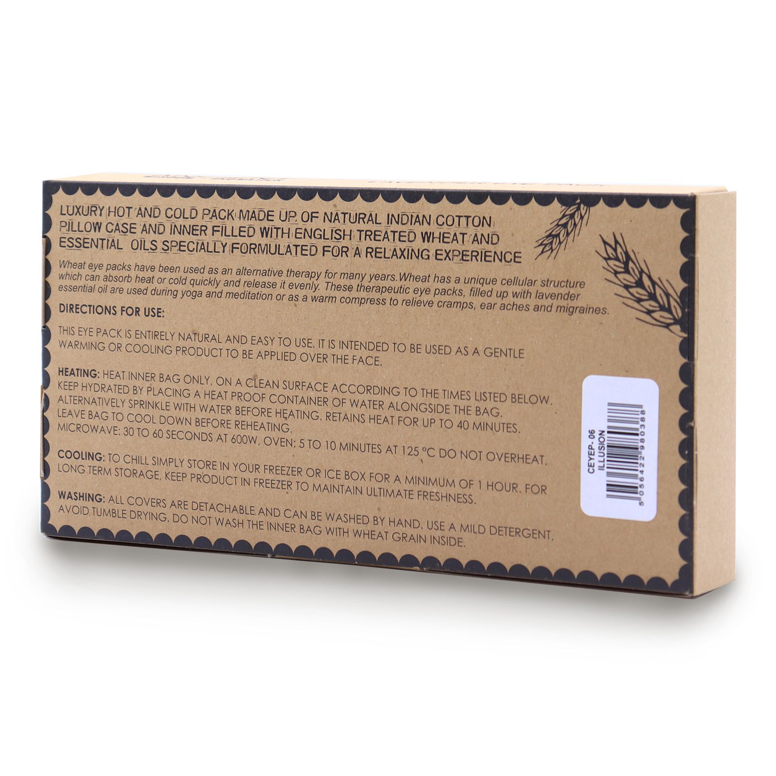 Lavender Natural Cotton and Juco Eye Pillow in Gift Box - Illusion - Image 3