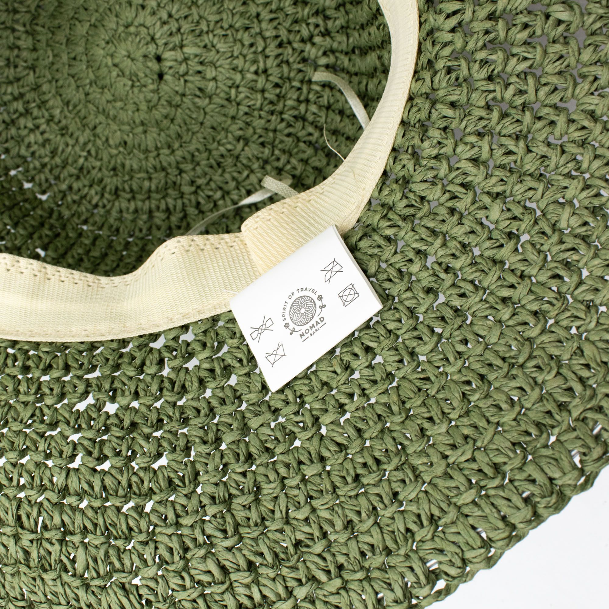 Nomad Sari Floppy Straw Sun Hat - Moss Green - Image 7