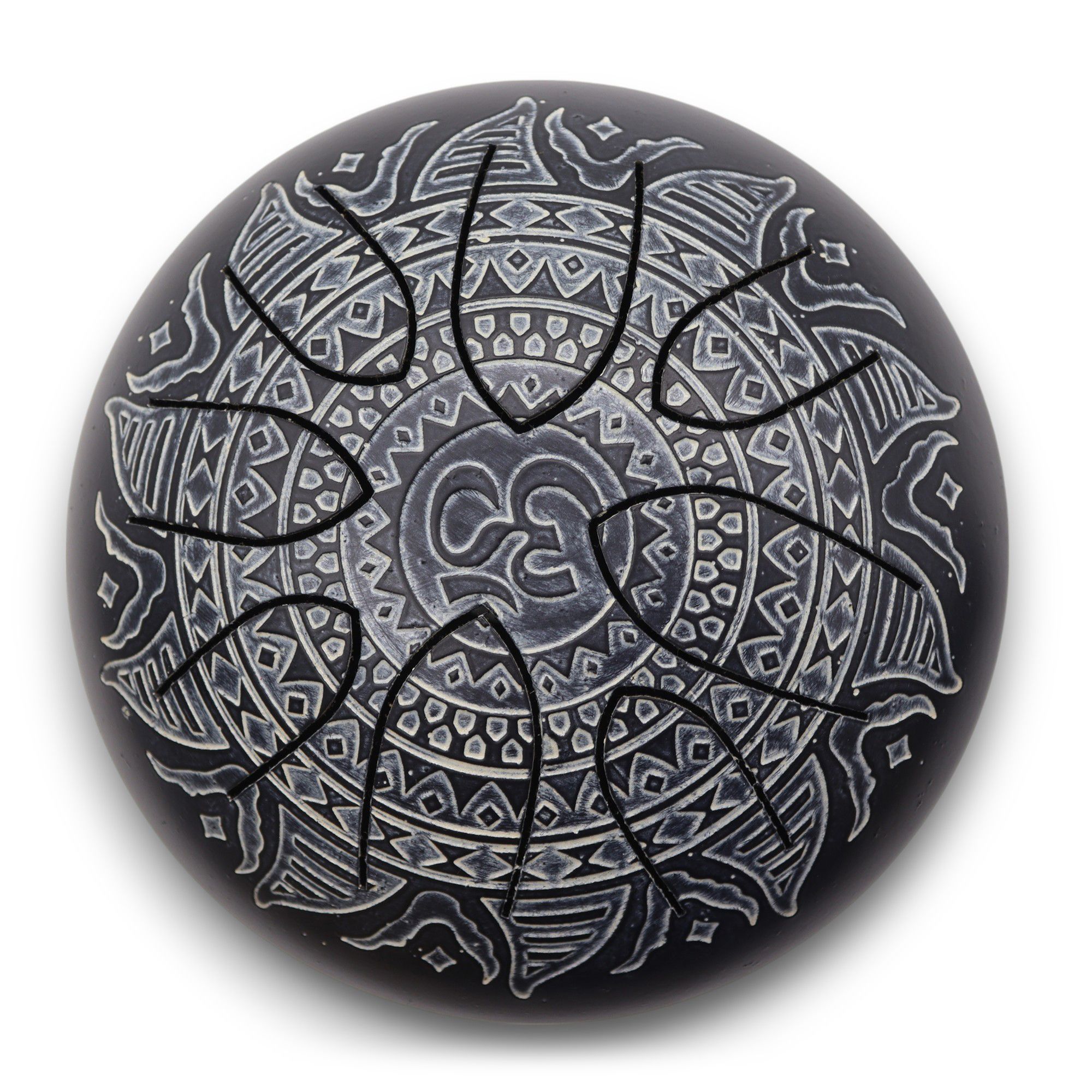 Hapi Drum Om Mandala Engraved - 16cm - Image 2
