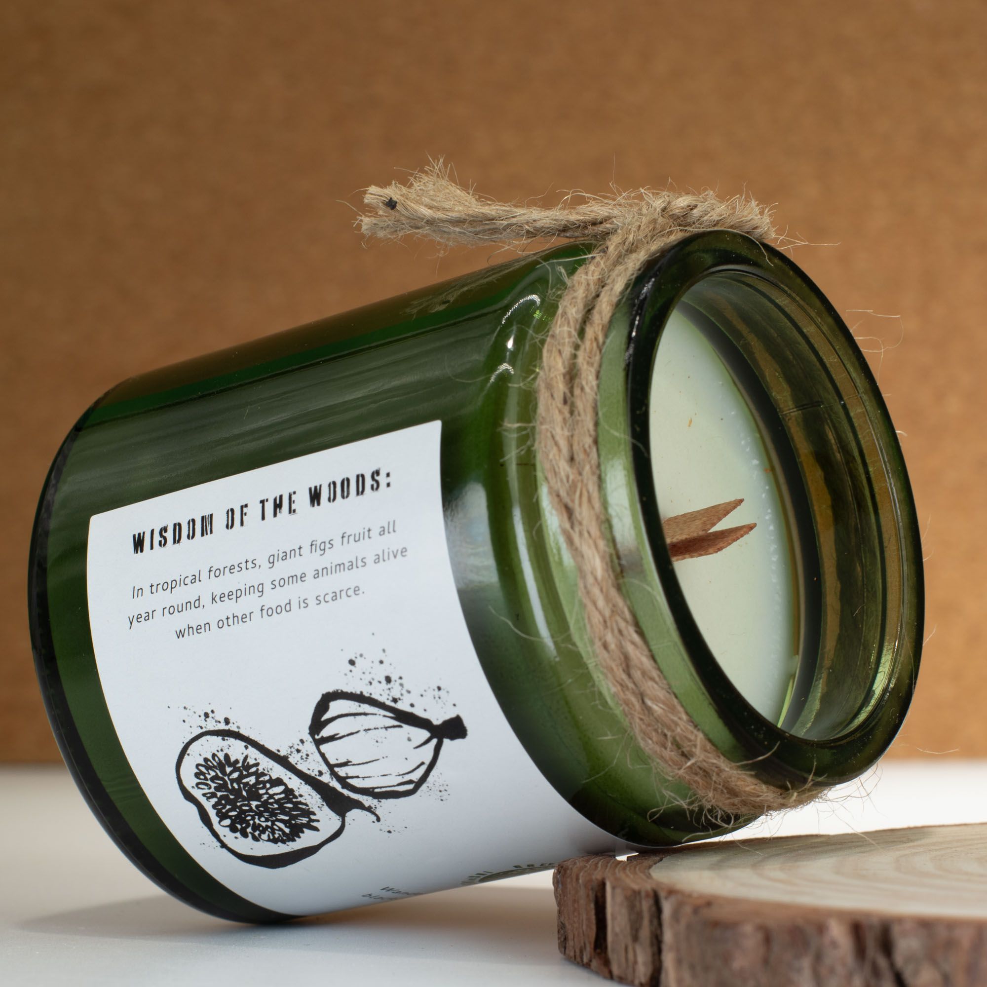 Greenman Woodwick Soy Candle - Fig & Cassis - Image 3
