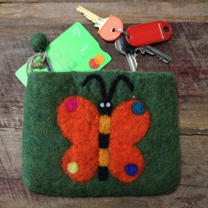 Natural Felt Zipper Pouch
