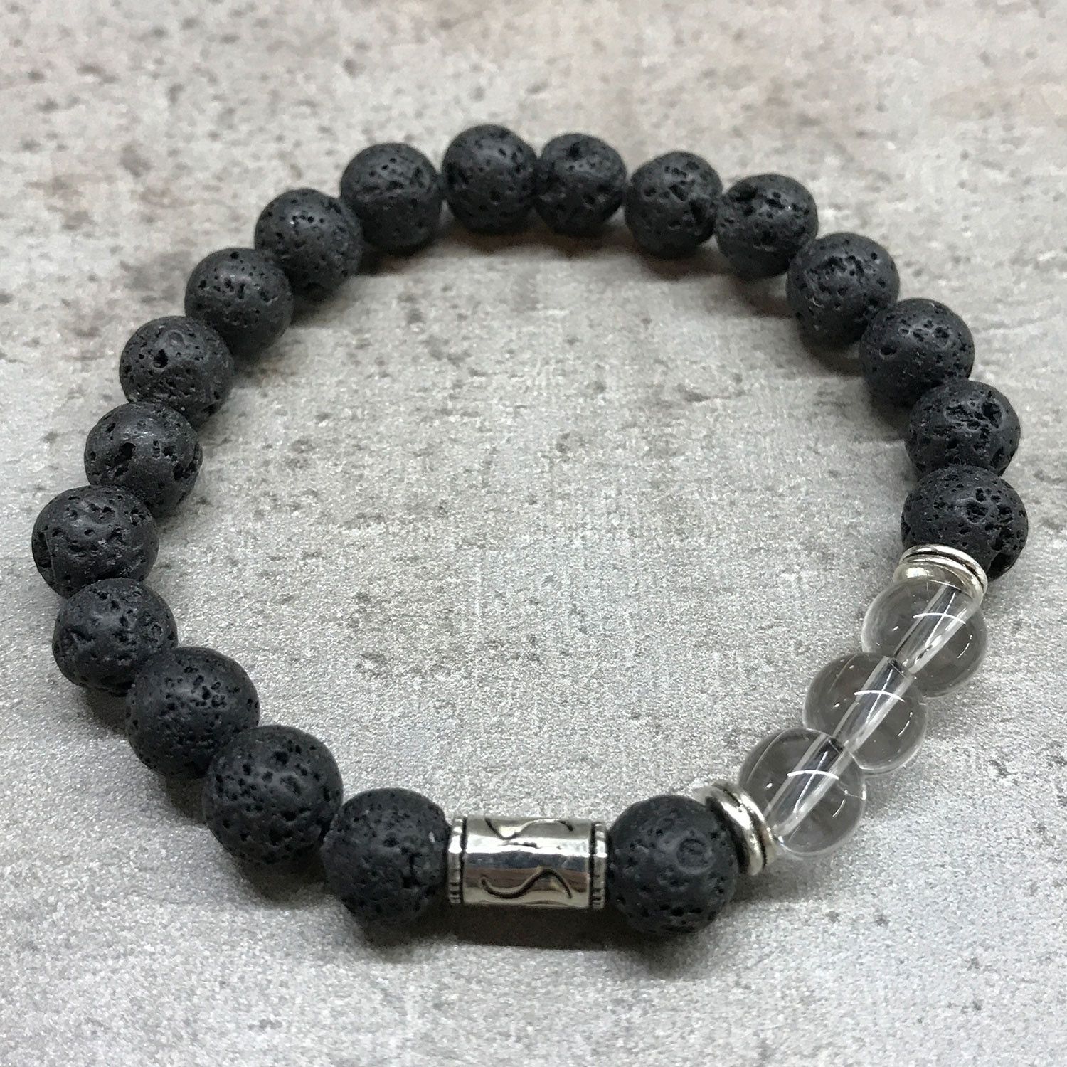 Lava Stone Bracelet - Tribal Rock Quartz - Image 2