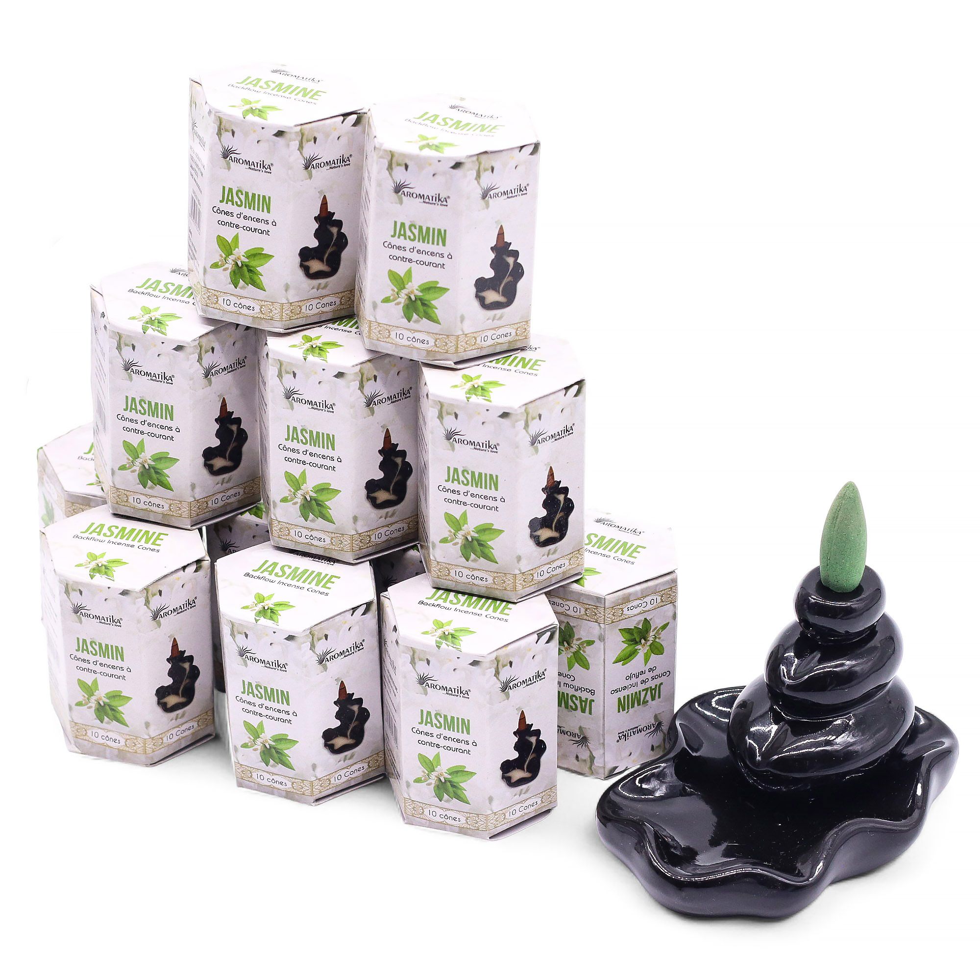 Pack of 10 Masala Backflow Incense - Jasmine - Image 4