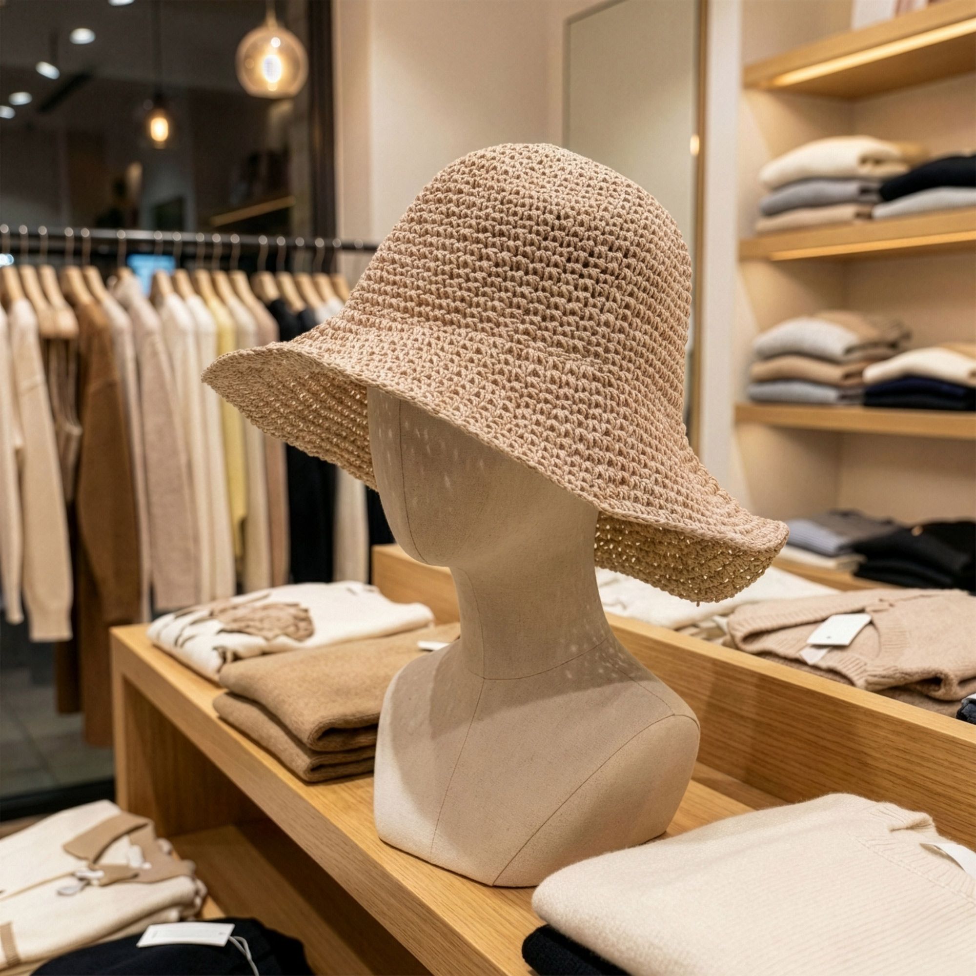 Nomad Sari Floppy Straw Sun Hat - Rose Blush - Image 4